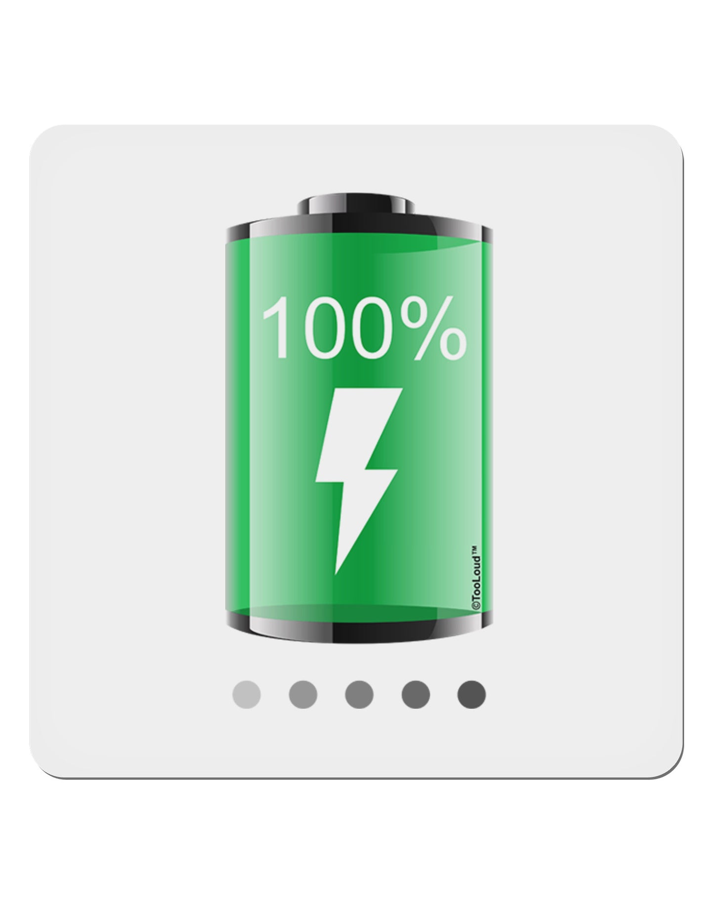 Full Energy 100 Percent 4x4" Square Sticker-Stickers-TooLoud-1-Davson Sales