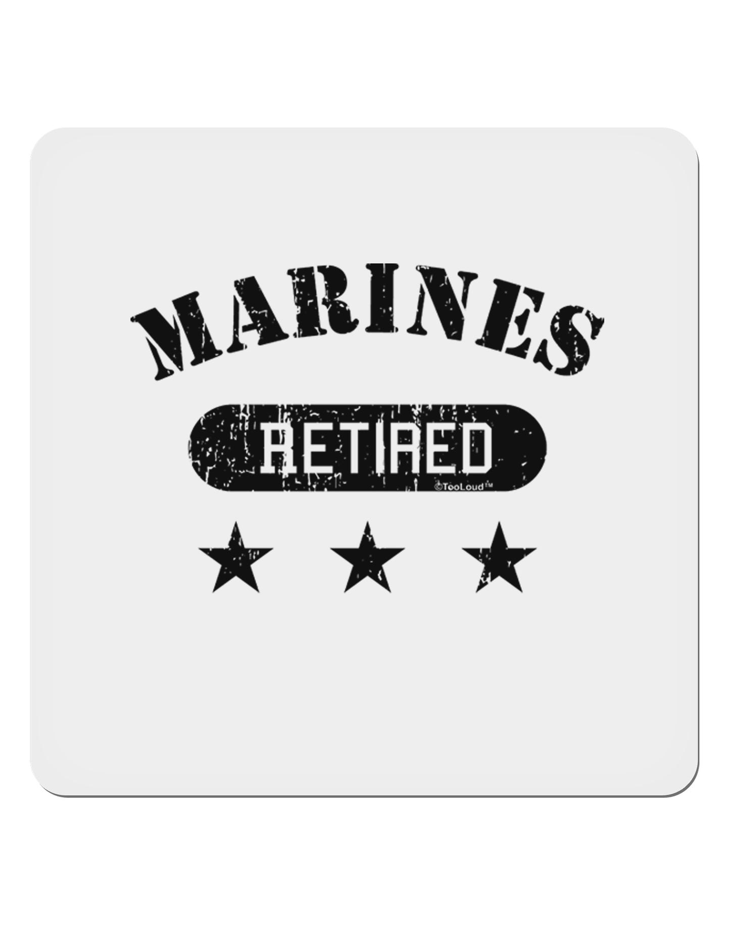 Retired Marines 4x4" Square Sticker-Stickers-TooLoud-1-Davson Sales