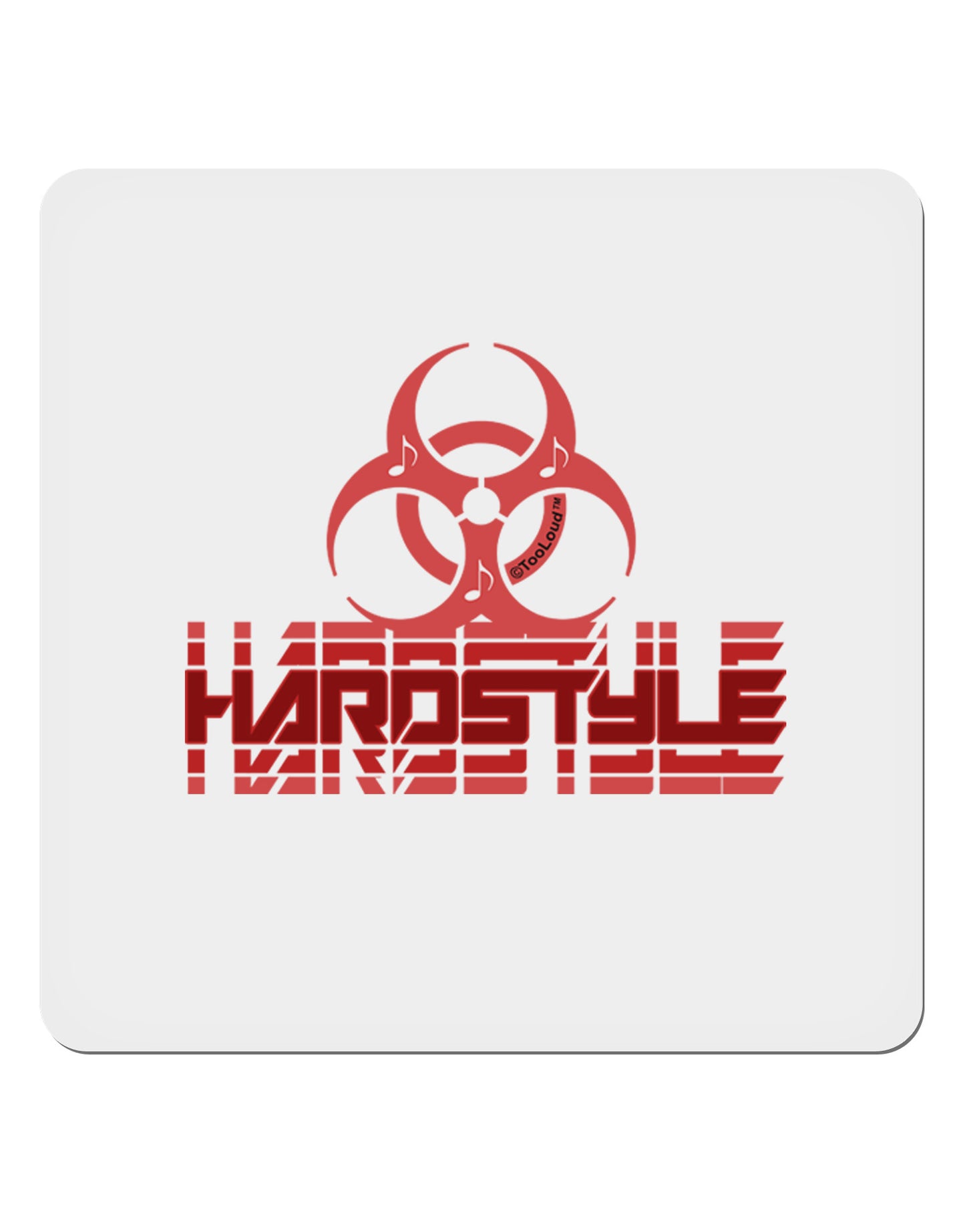 Hardstyle Biohazard 4x4" Square Sticker-Stickers-TooLoud-1-Davson Sales