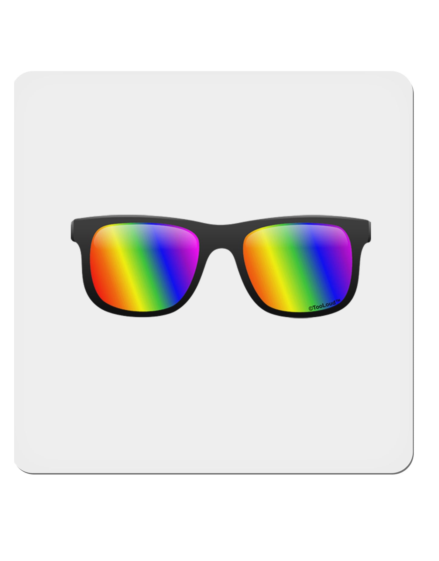 Pride Rainbow Lenses 4x4" Square Sticker-Stickers-TooLoud-1-Davson Sales