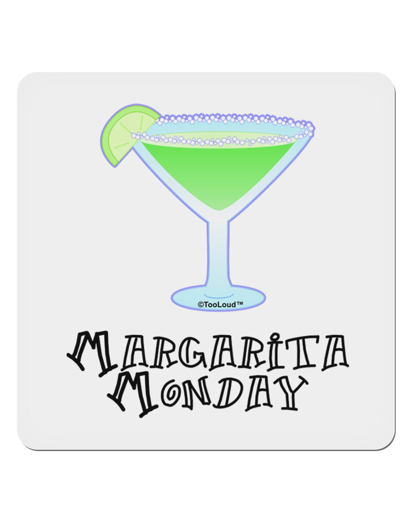 Margarita Monday Design - Pop Culture 4x4" Square Sticker 4 Pieces-Stickers-TooLoud-White-Davson Sales