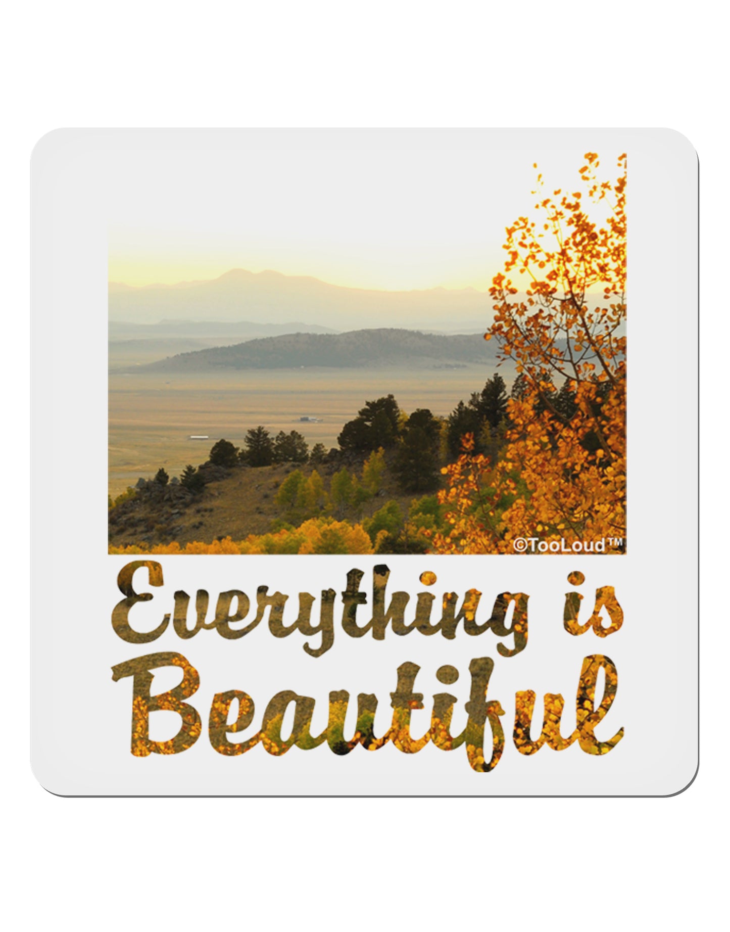 Everything is Beautiful - Sunrise 4x4" Square Sticker-Stickers-TooLoud-1-Davson Sales