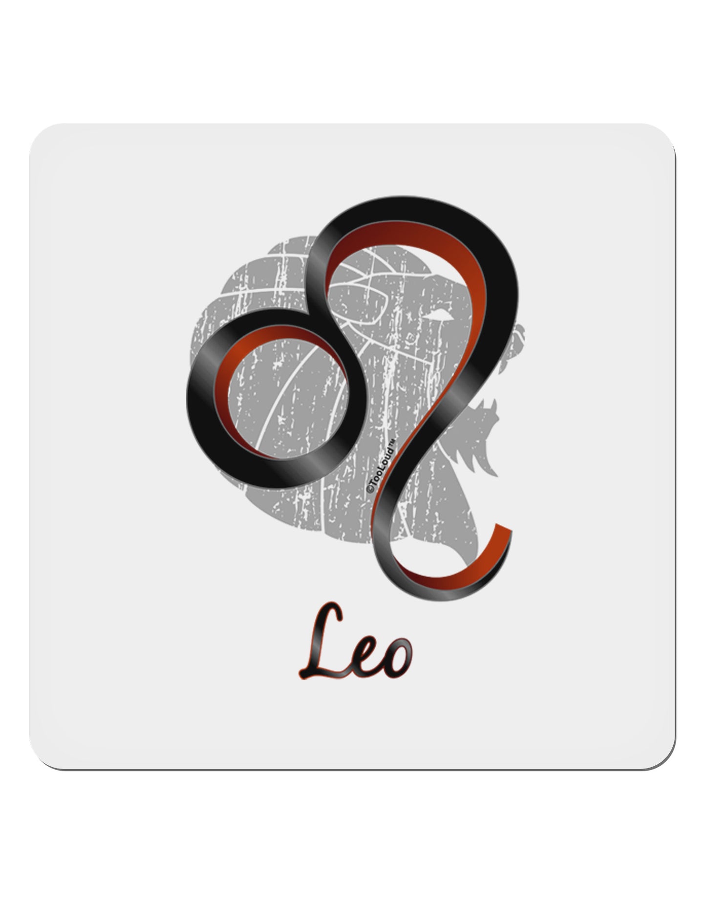 Leo Symbol 4x4" Square Sticker-Stickers-TooLoud-1-Davson Sales