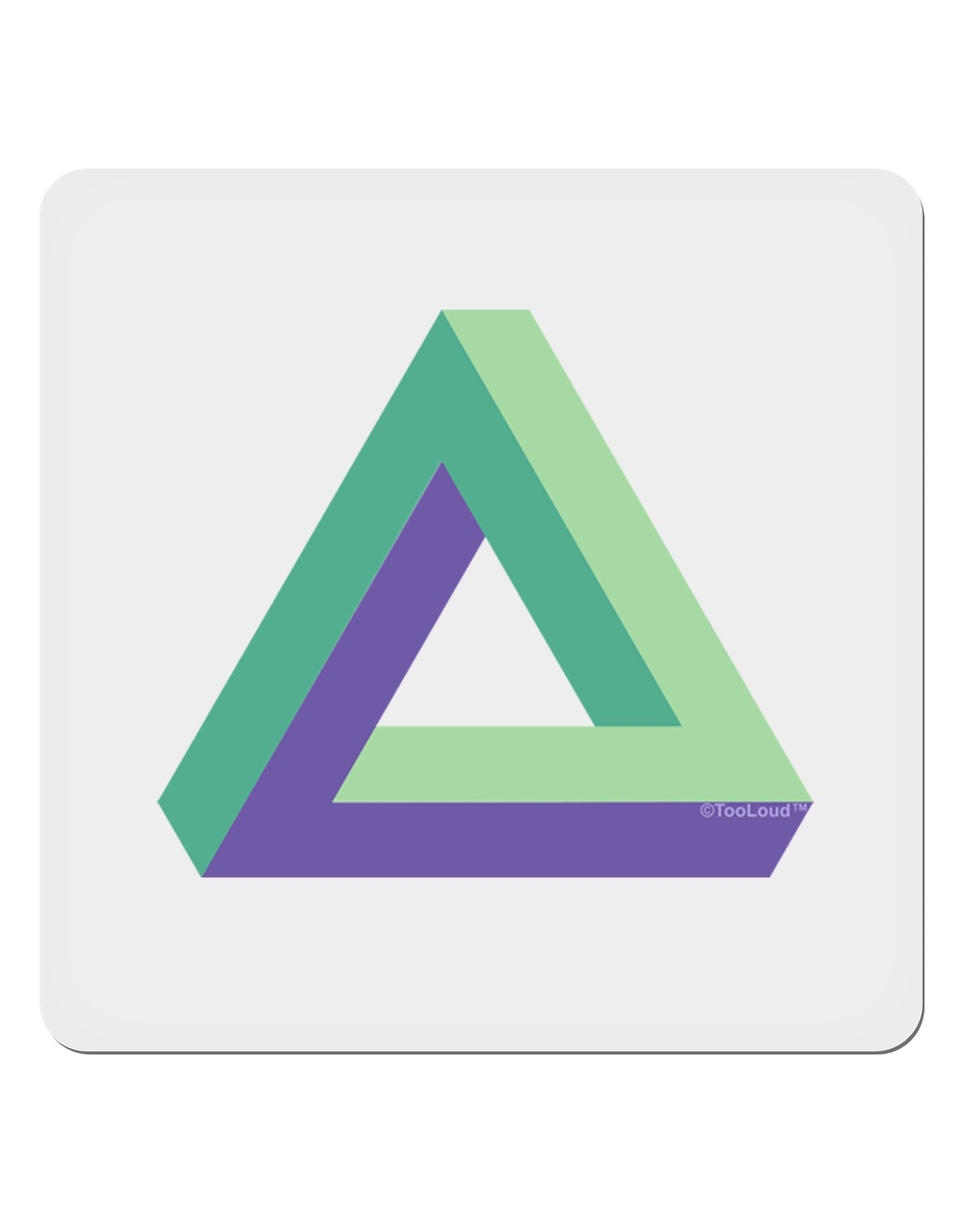 Impossible Triangle Loop 4x4" Square Sticker-Stickers-TooLoud-1-Davson Sales