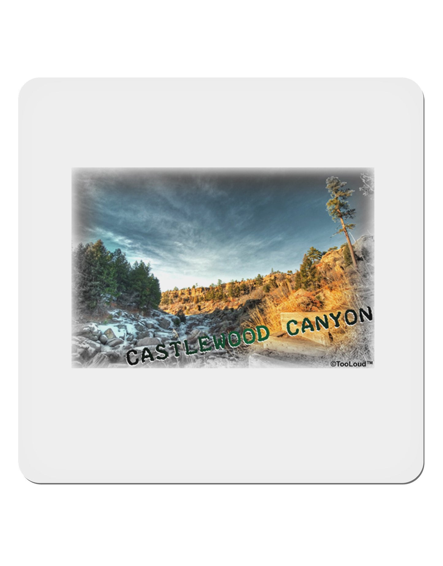 Castlewood Canyon Old Photo 4x4" Square Sticker-Stickers-TooLoud-4-Davson Sales