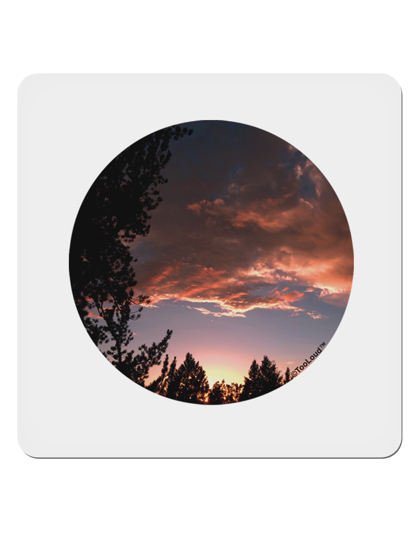 Forest Sunset 4x4" Square Sticker-Stickers-TooLoud-1-Davson Sales