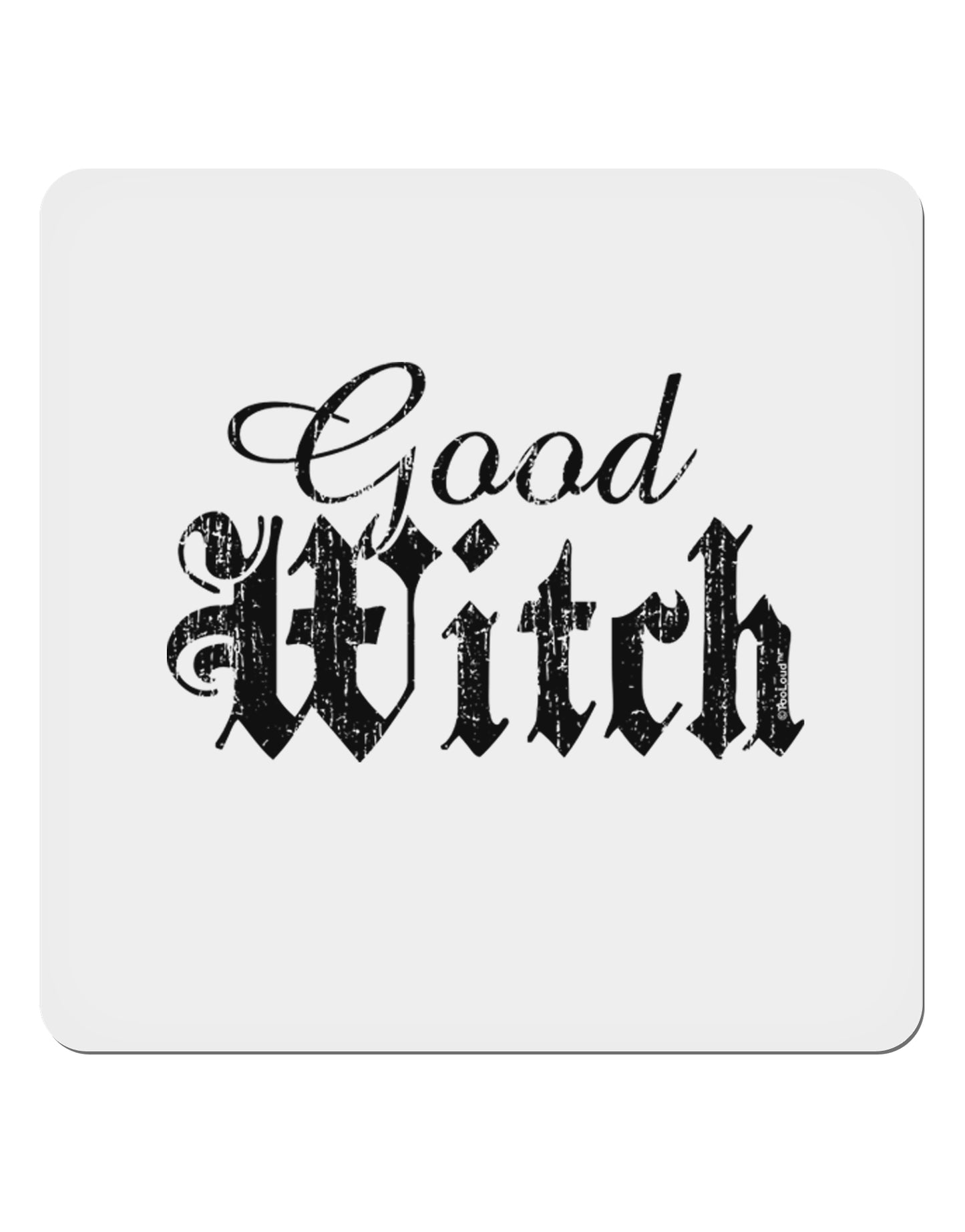 Good Witch - Halloween Distressed 4x4" Square Sticker 4 Pieces-Stickers-TooLoud-White-Davson Sales