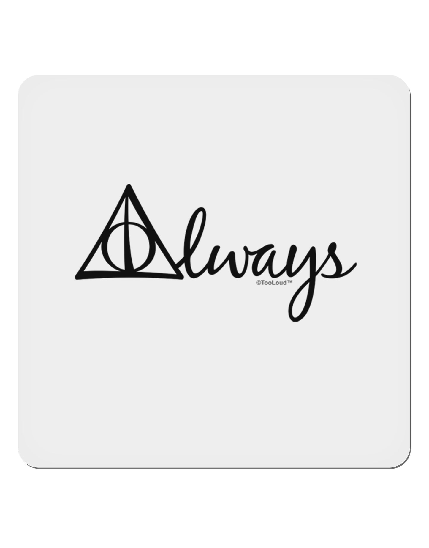 Always Magic Symbol Cursive 4x4" Square Sticker-Stickers-TooLoud-1-Davson Sales