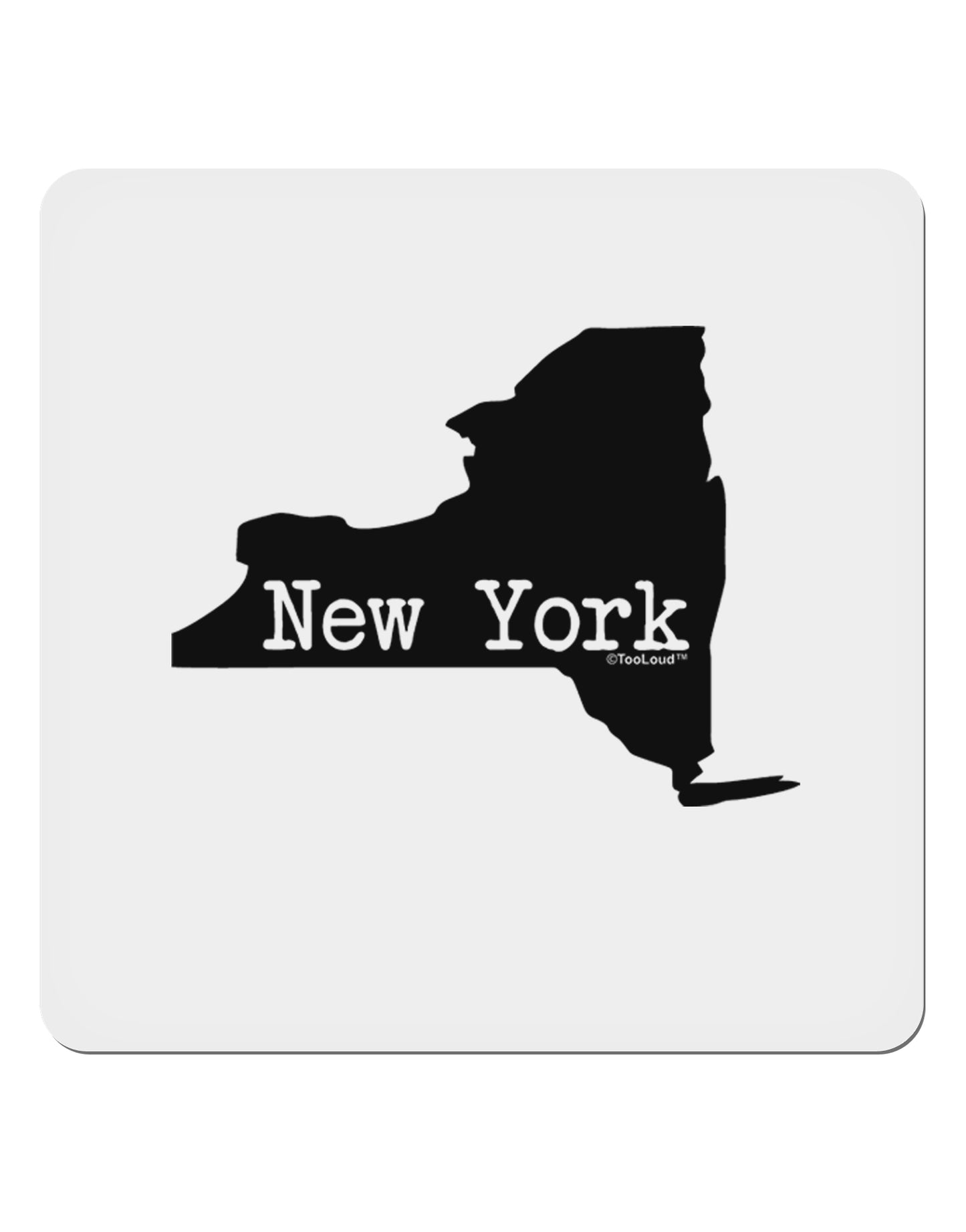 New York - United States Shape 4x4" Square Sticker 4 Pieces-Stickers-TooLoud-White-Davson Sales