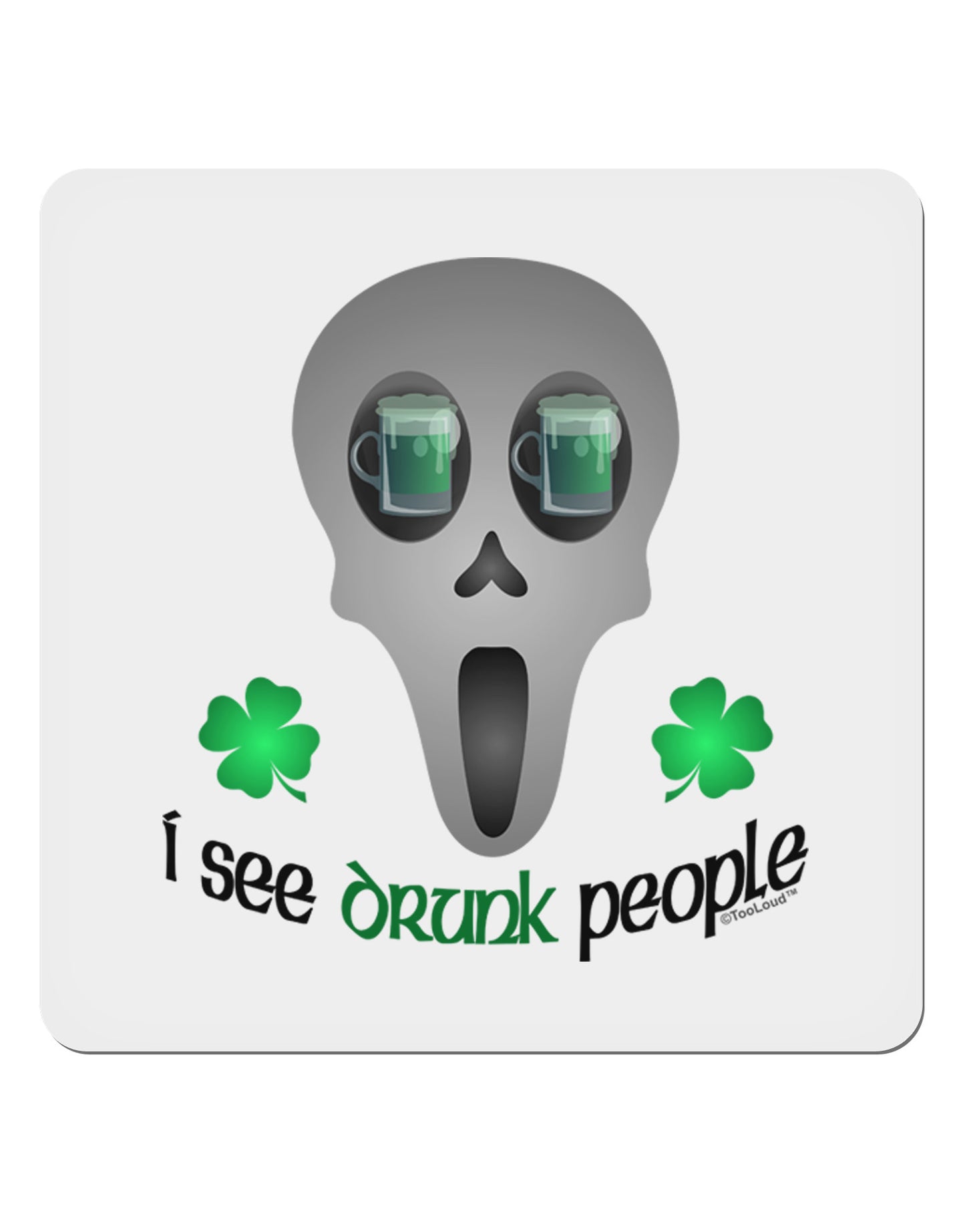 I See Drunk People 4x4" Square Sticker-Stickers-TooLoud-1-Davson Sales