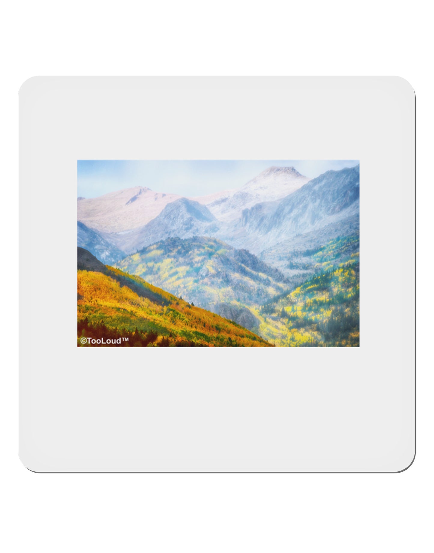 Colorado Fog Mountains 4x4" Square Sticker-Stickers-TooLoud-1-Davson Sales