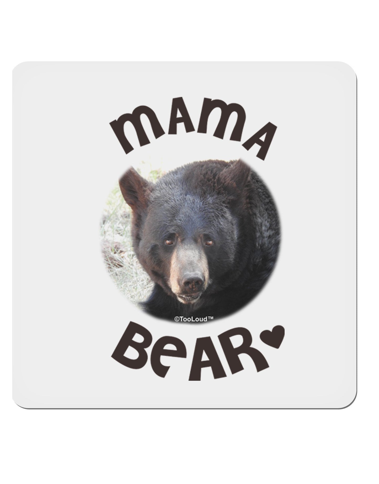 Black Bear - Mama Bear 4x4" Square Sticker-Stickers-TooLoud-4-Davson Sales