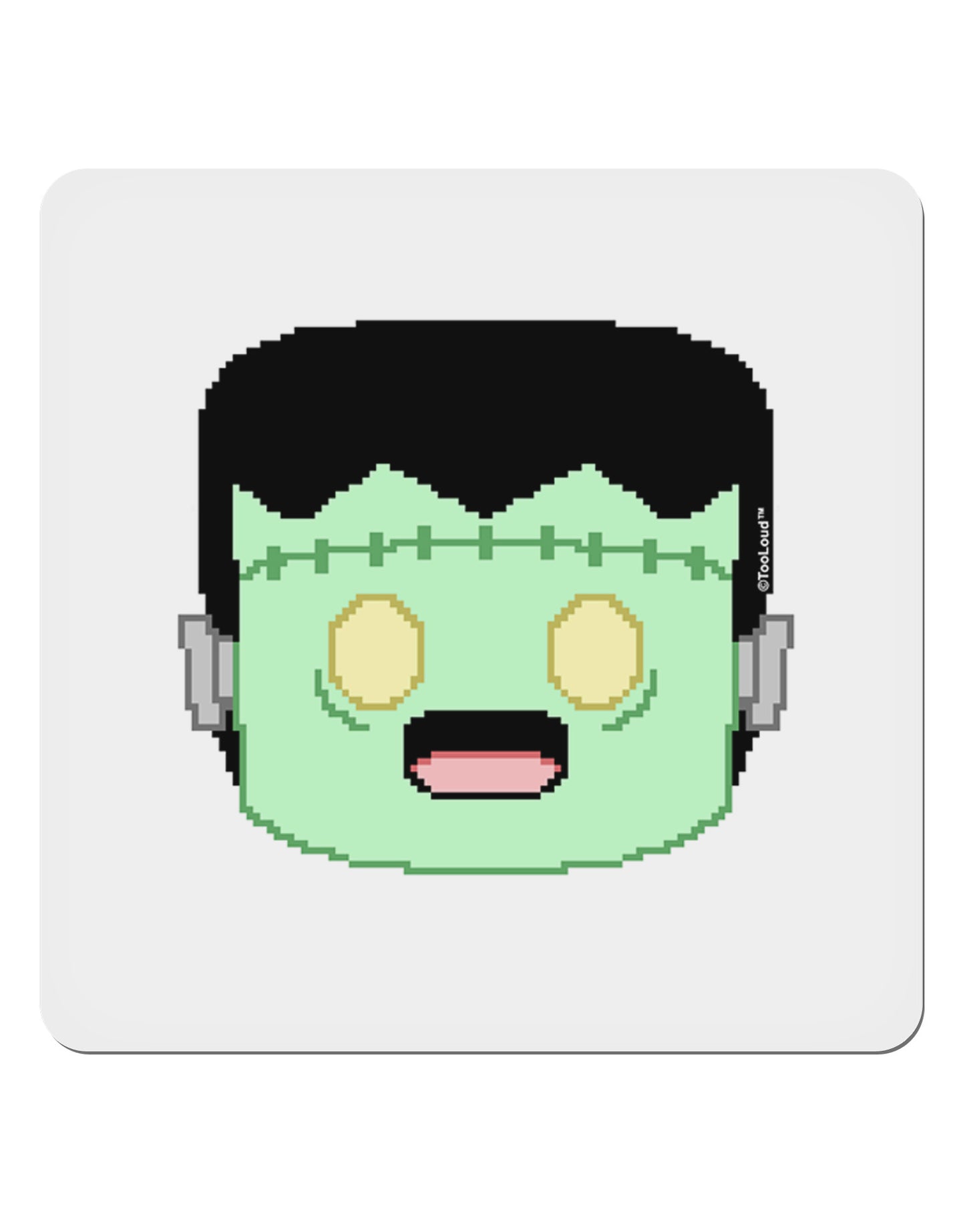 Cute Pixel Monster 4x4" Square Sticker 4 Pieces-Stickers-TooLoud-White-Davson Sales