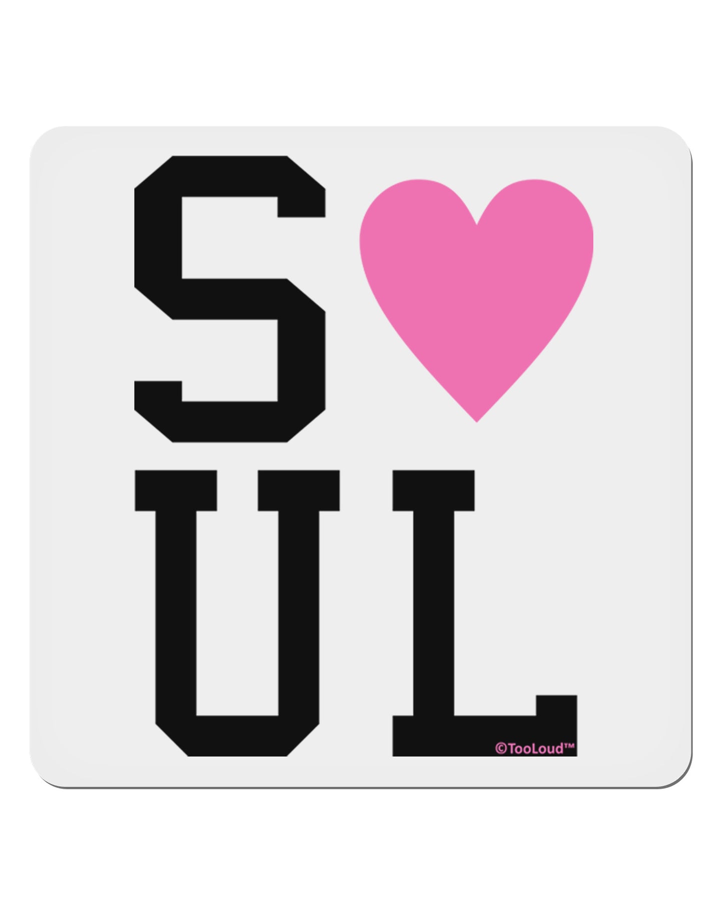 Matching Soulmate Design - Soul - Pink 4x4" Square Sticker 4 Pieces-Stickers-TooLoud-White-Davson Sales