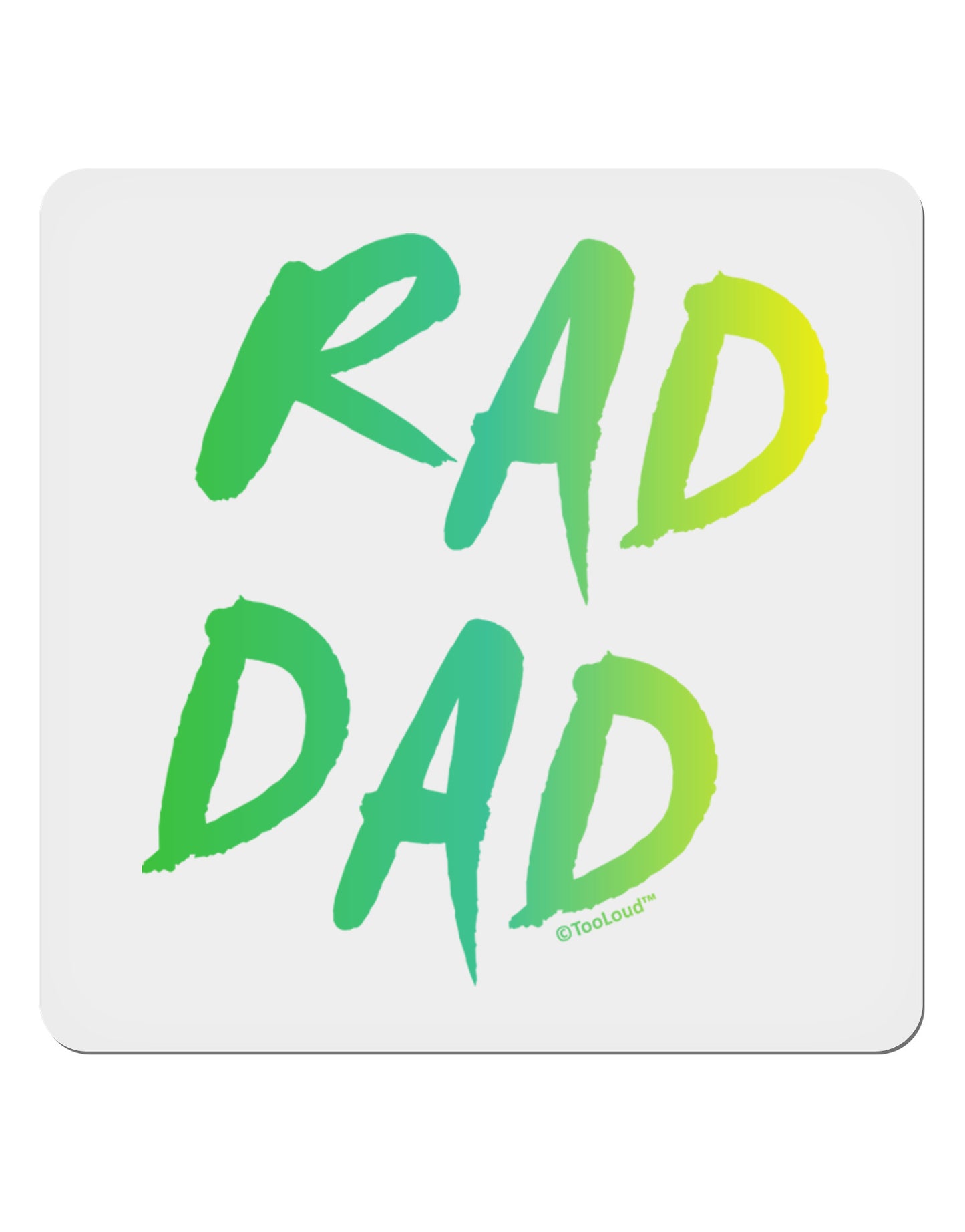 Rad Dad Design - 80s Neon 4x4" Square Sticker 4 Pieces-Stickers-TooLoud-White-Davson Sales