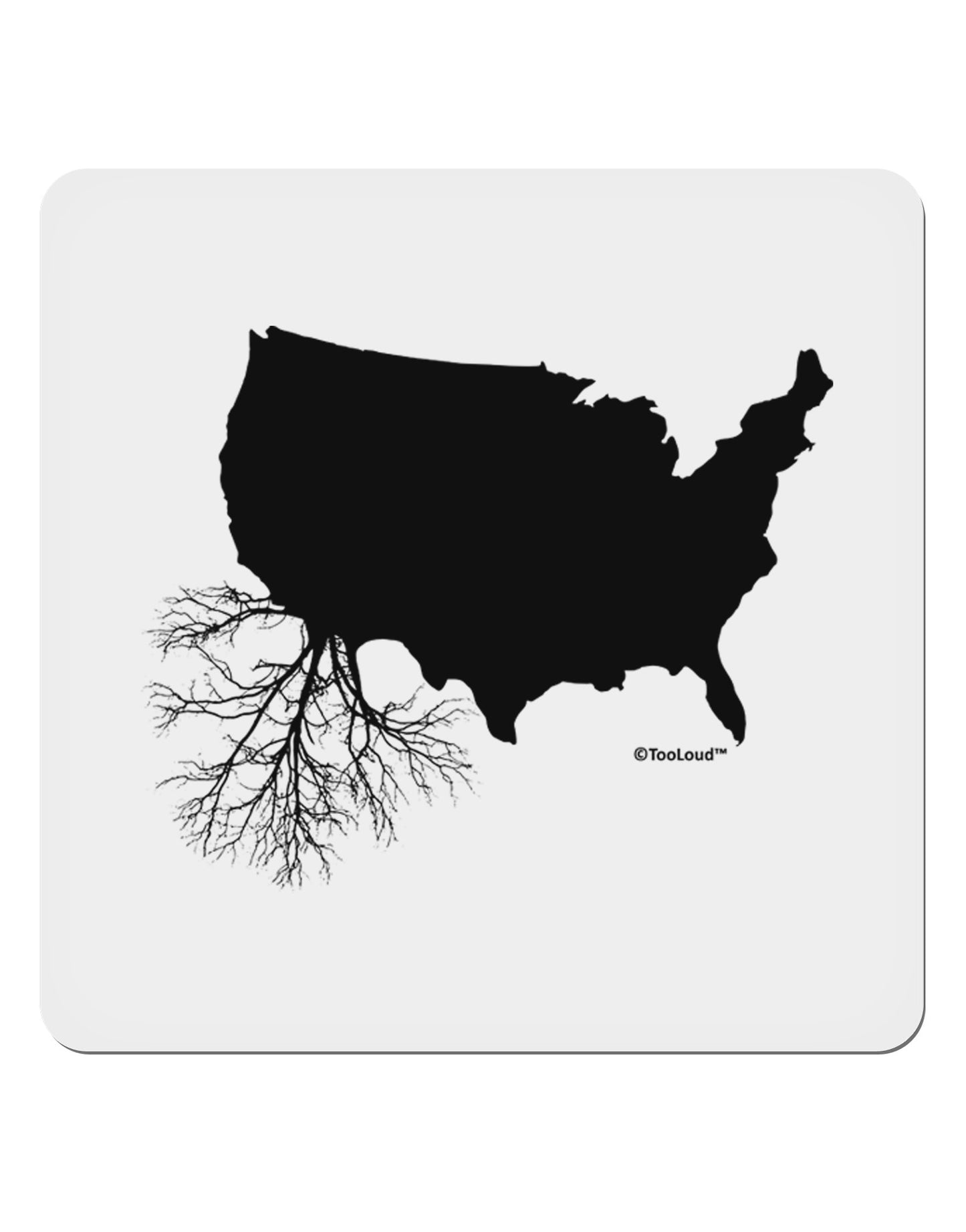 American Roots Design 4x4" Square Sticker 4 Pieces-Stickers-TooLoud-White-Davson Sales