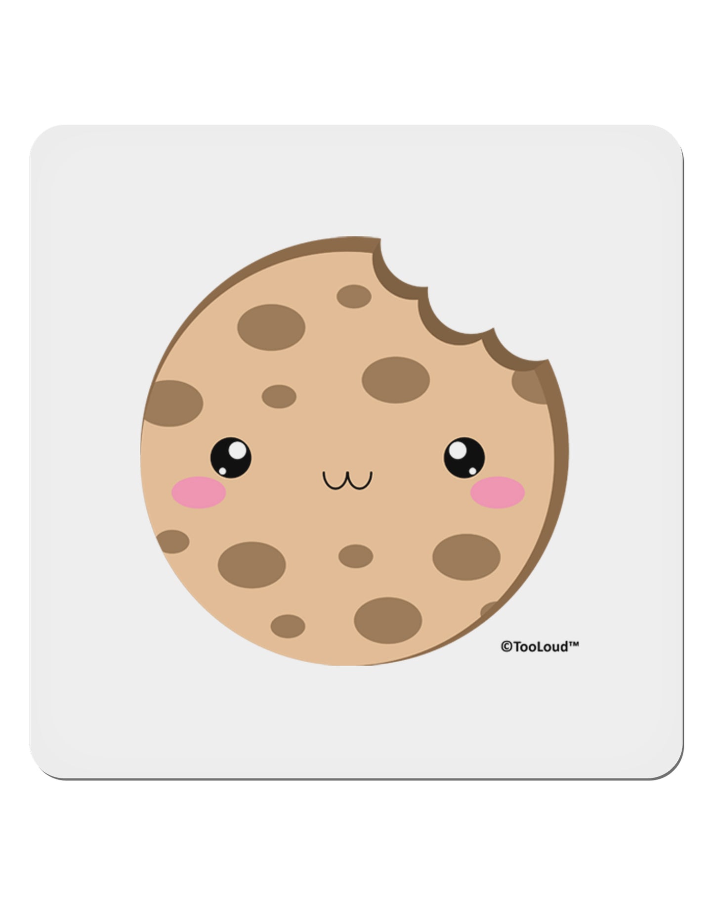 Cute Matching Milk and Cookie Design - Cookie 4x4" Square Sticker 4 Pieces-Stickers-TooLoud-White-Davson Sales