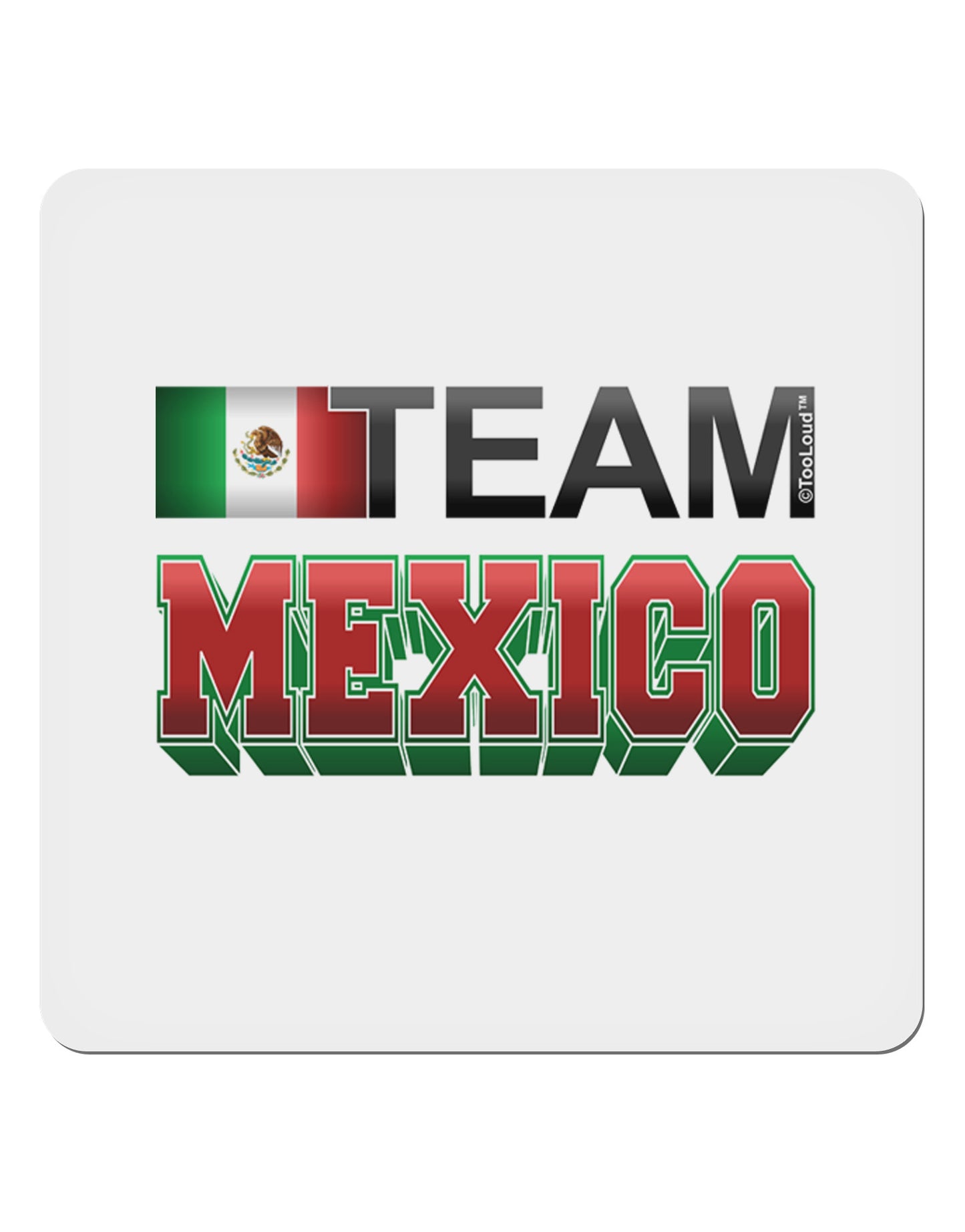 Sporty Team Mexico 4x4" Square Sticker-Stickers-TooLoud-1-Davson Sales