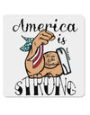 America is Strong We will Overcome This 4x4 Inch Square Stickers - 4 Pieces