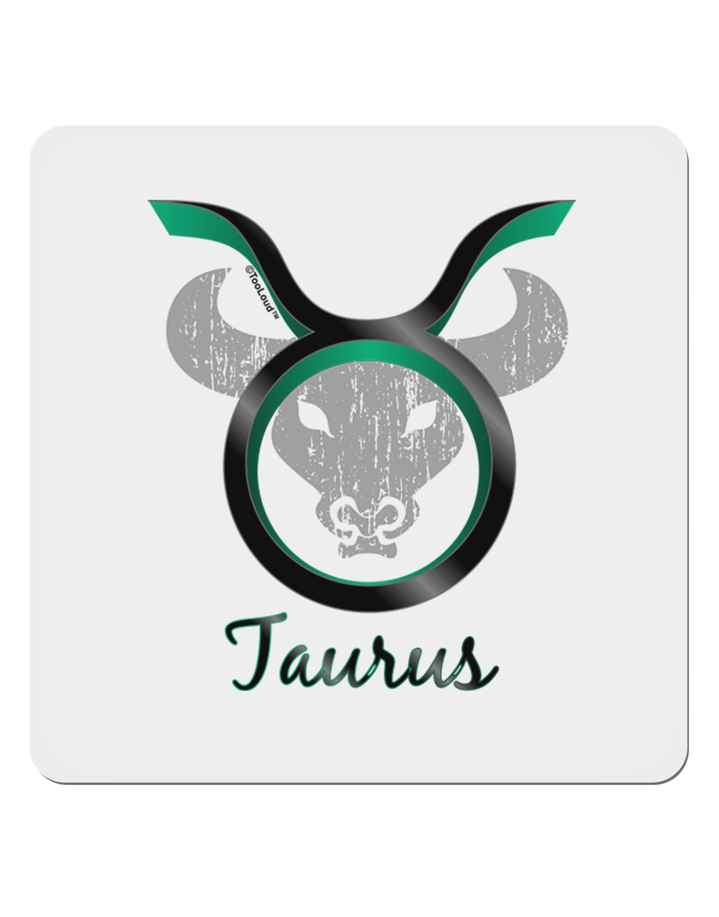 Taurus Symbol 4x4" Square Sticker-Stickers-TooLoud-1-Davson Sales