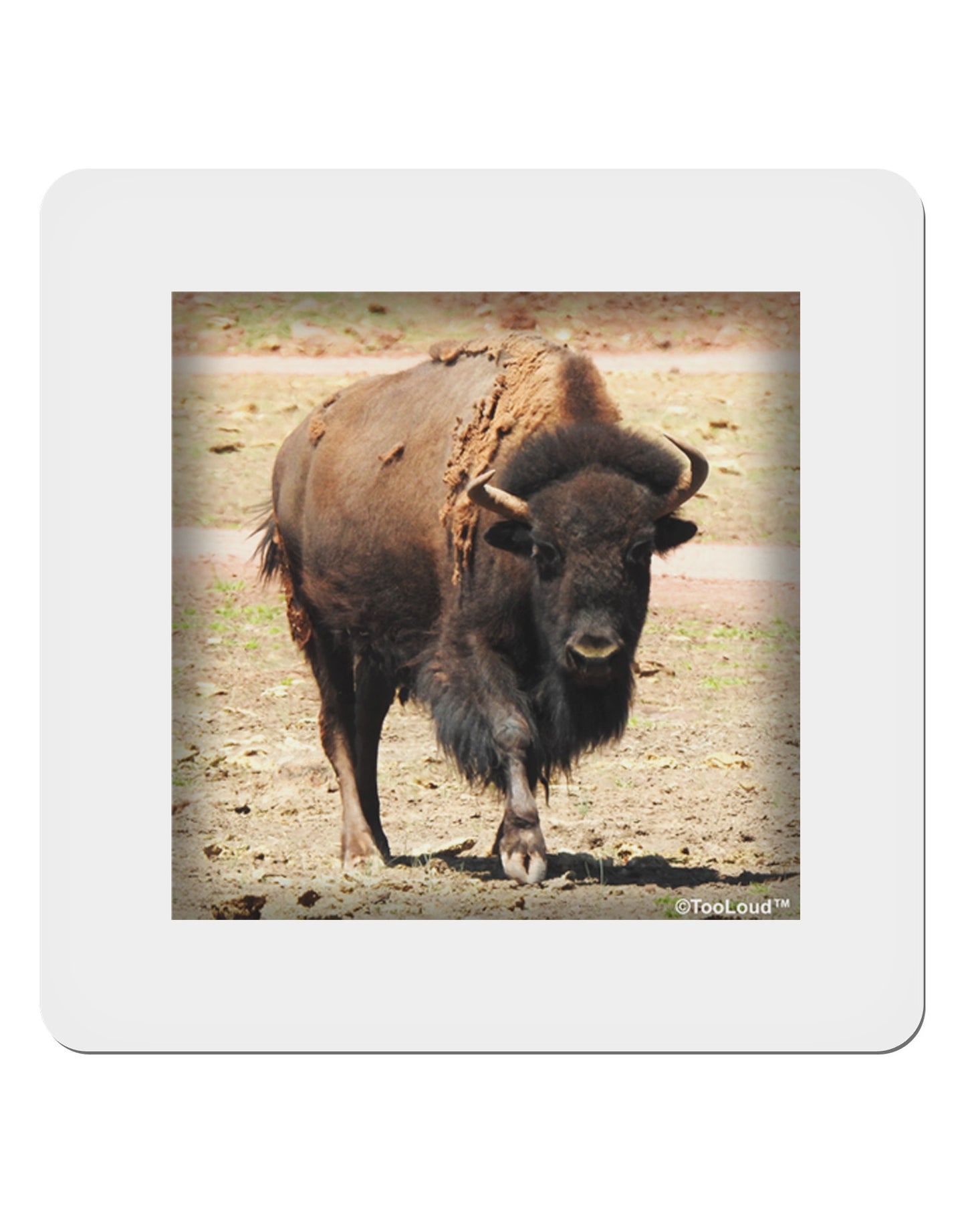 Strong Bison 4x4" Square Sticker-Stickers-TooLoud-1-Davson Sales