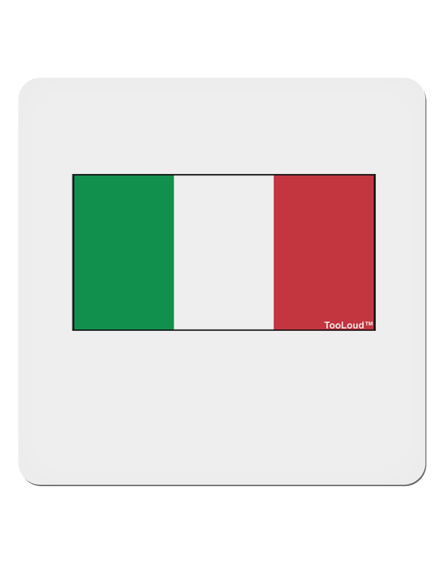 Italian Flag - Italy 4x4" Square Sticker 4 Pieces-Stickers-TooLoud-White-Davson Sales