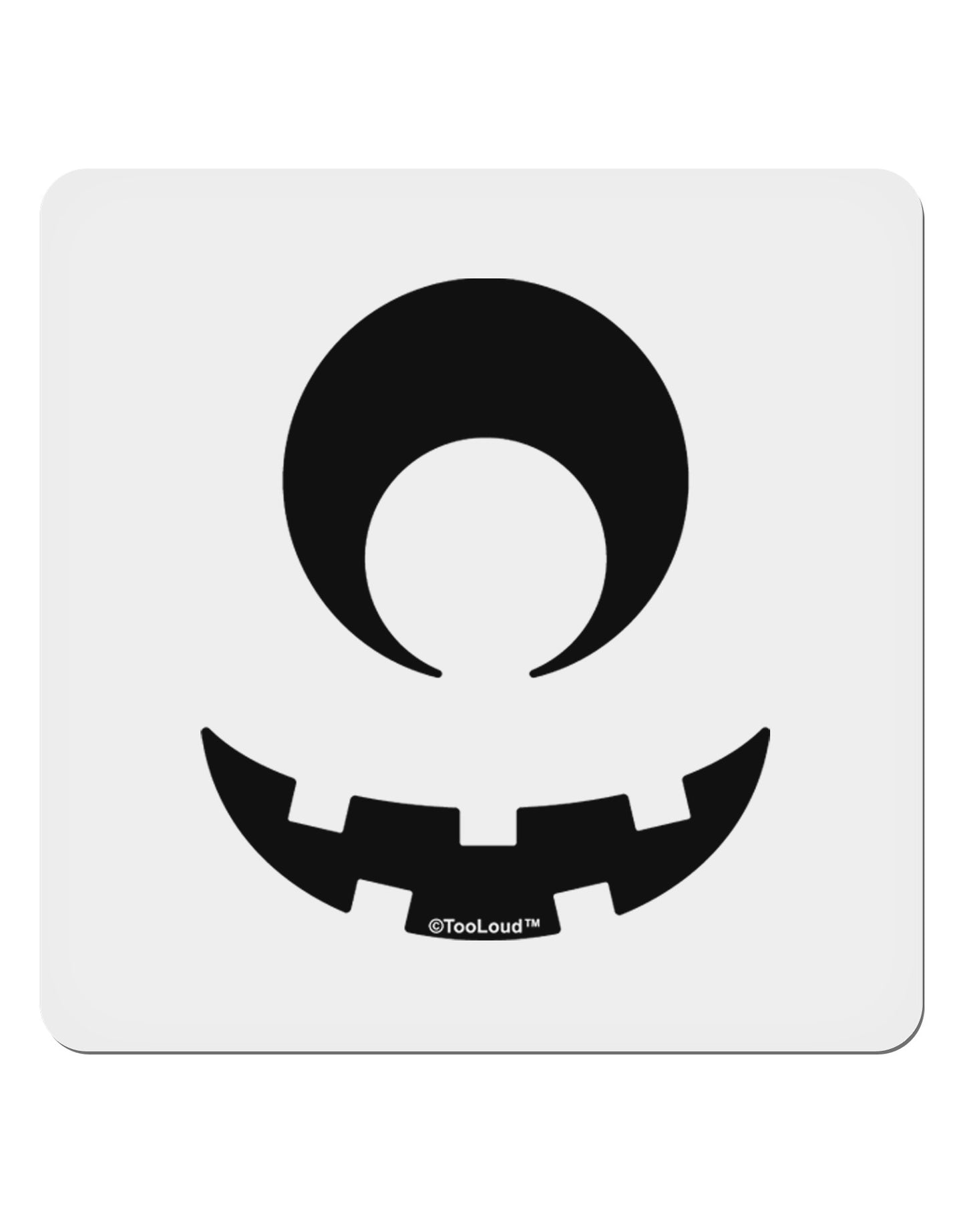 Cyclops Jack-o-Lantern 4x4" Square Sticker 4 Pieces-Stickers-TooLoud-White-Davson Sales