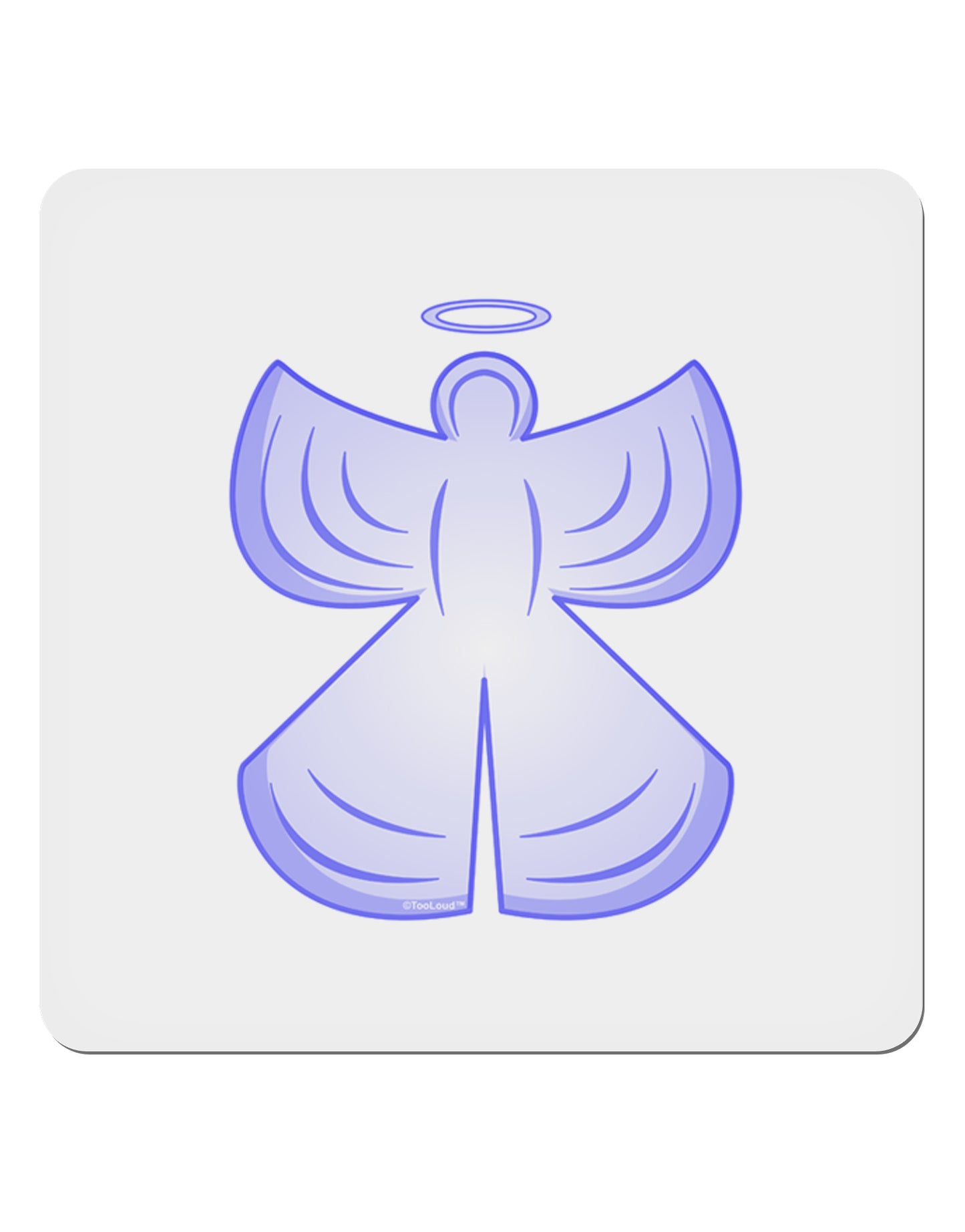Snow Angel Design - Winter 4x4" Square Sticker 4 Pieces-Stickers-TooLoud-White-Davson Sales