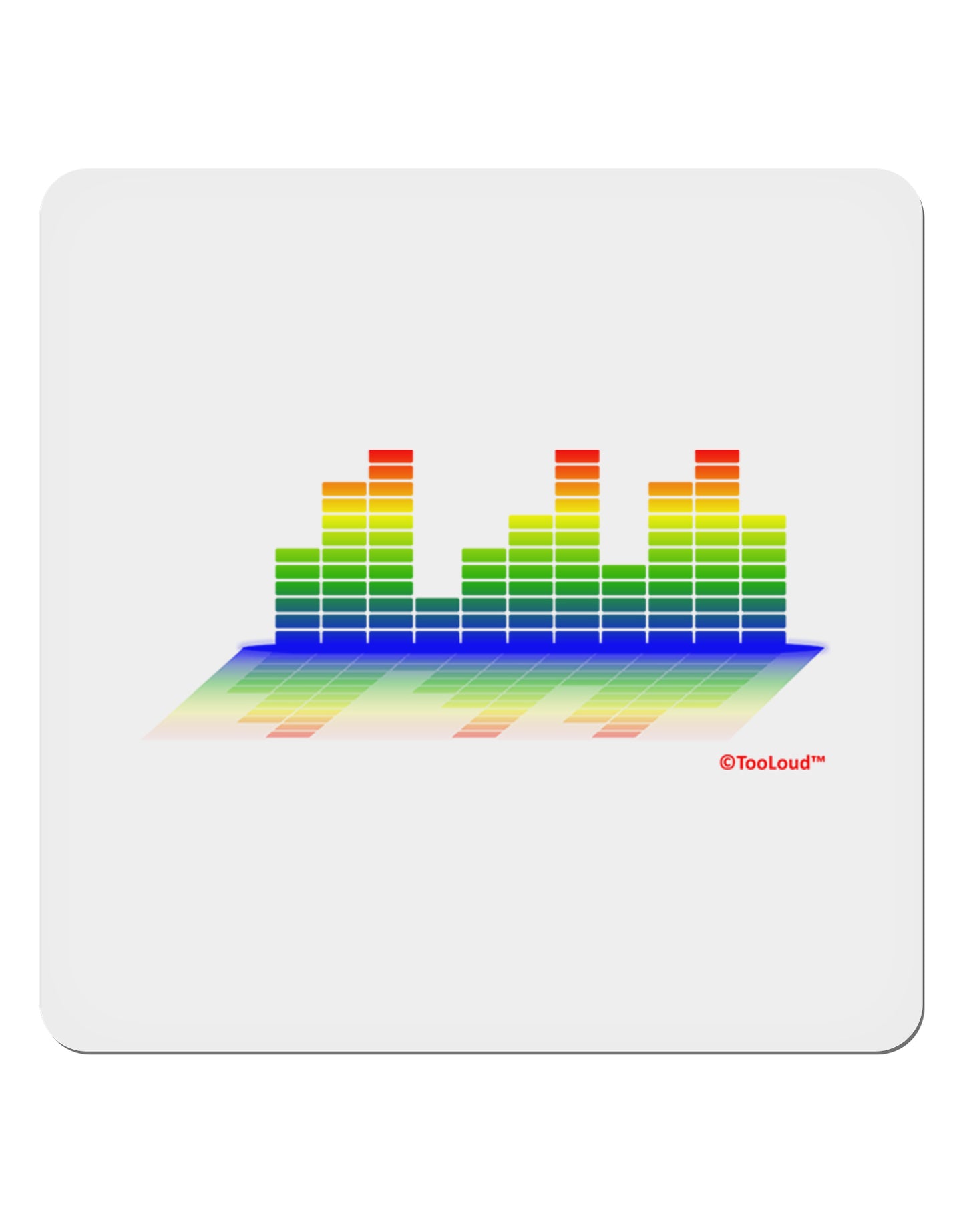 Equalizer Bars Design 4x4" Square Sticker 4 Pieces-Stickers-TooLoud-White-Davson Sales