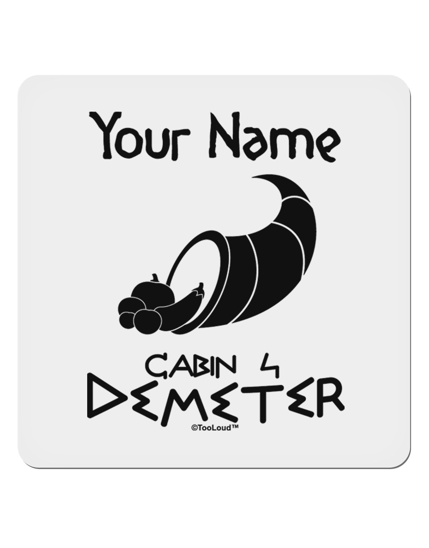 Personalized Cabin 4 Demeter 4x4" Square Sticker 4 Pieces-Stickers-TooLoud-White-Davson Sales