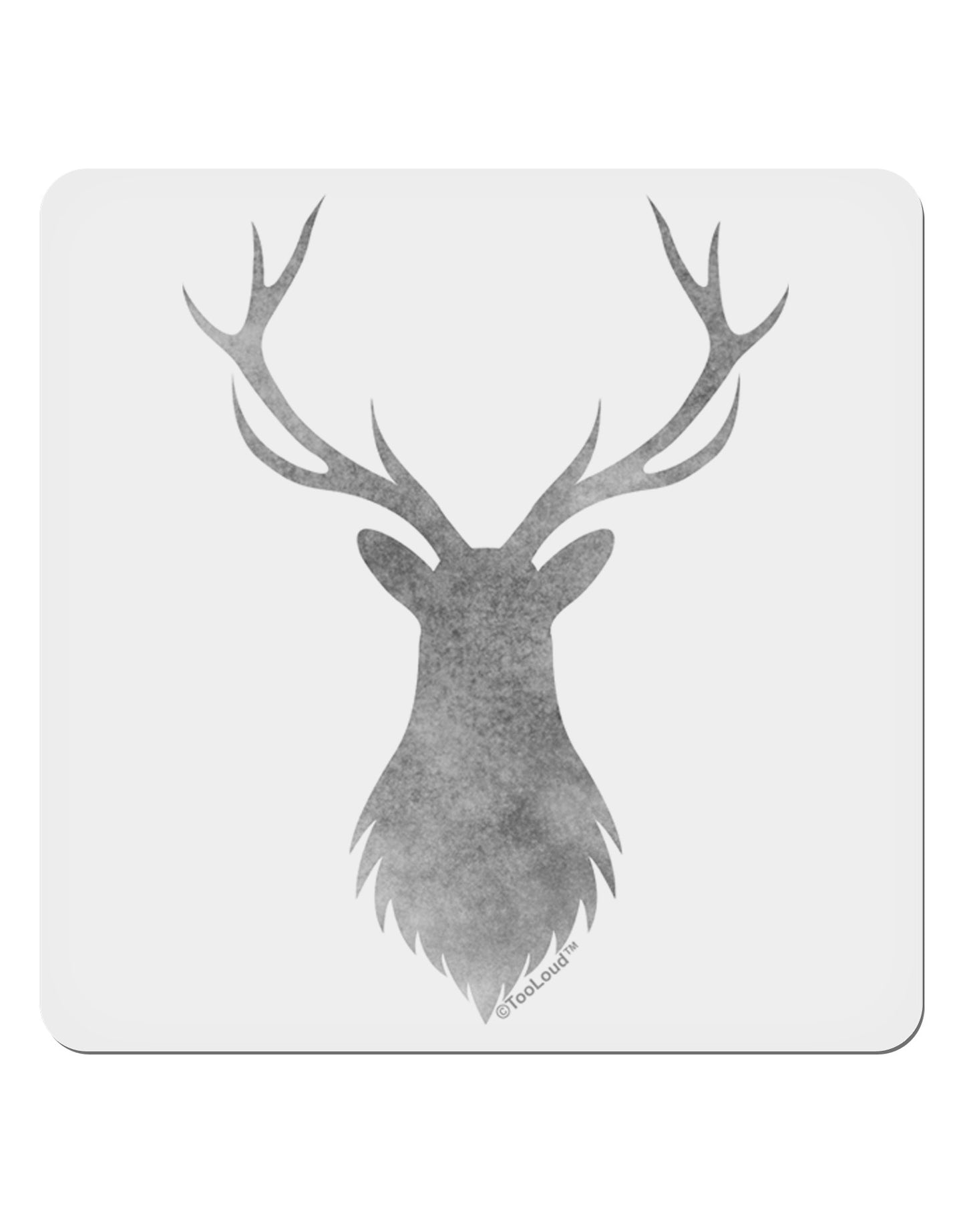 Majestic Stag Distressed 4x4" Square Sticker-Stickers-TooLoud-1-Davson Sales
