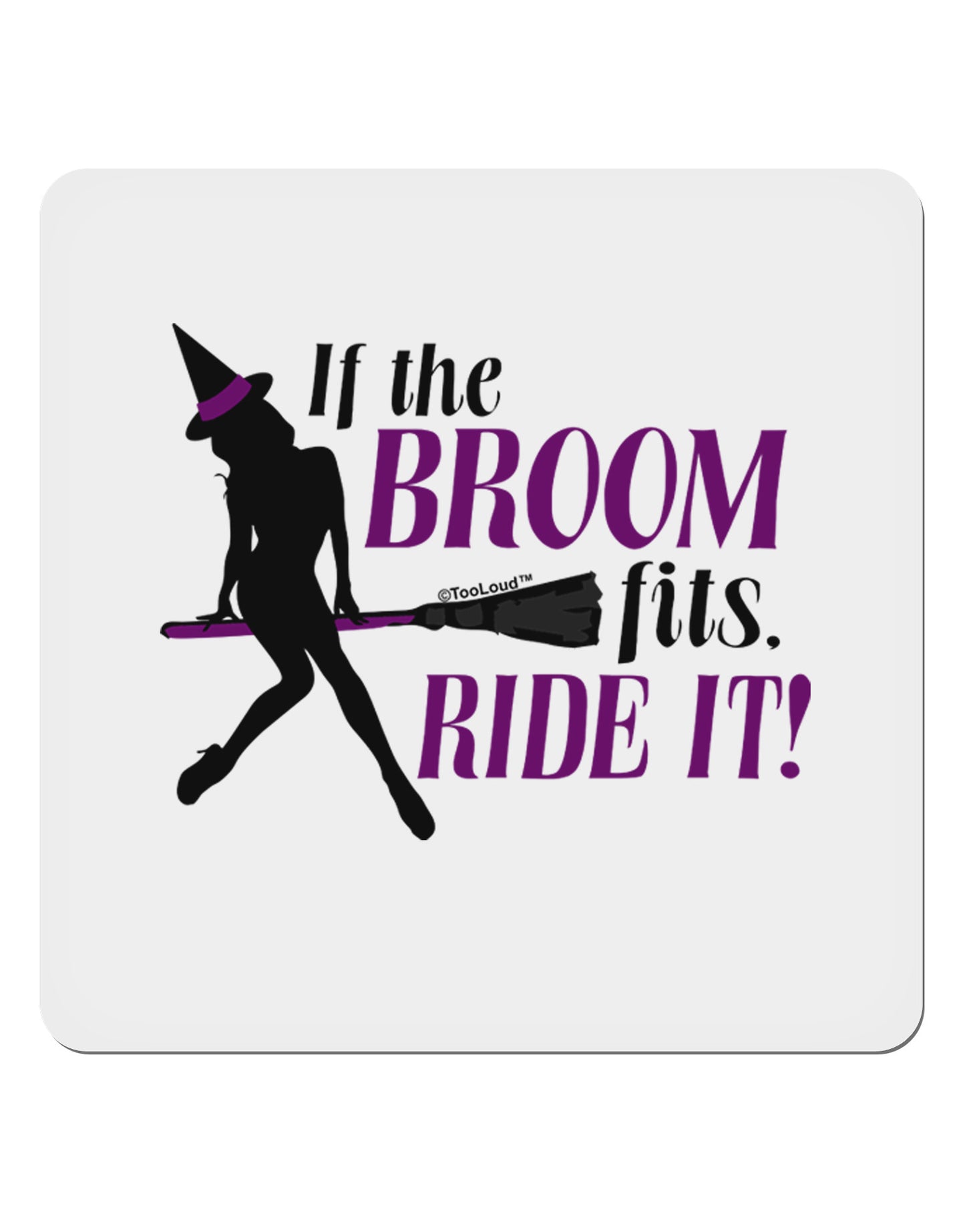 Ride It Purple 4x4" Square Sticker 4 Pieces-Stickers-TooLoud-White-Davson Sales