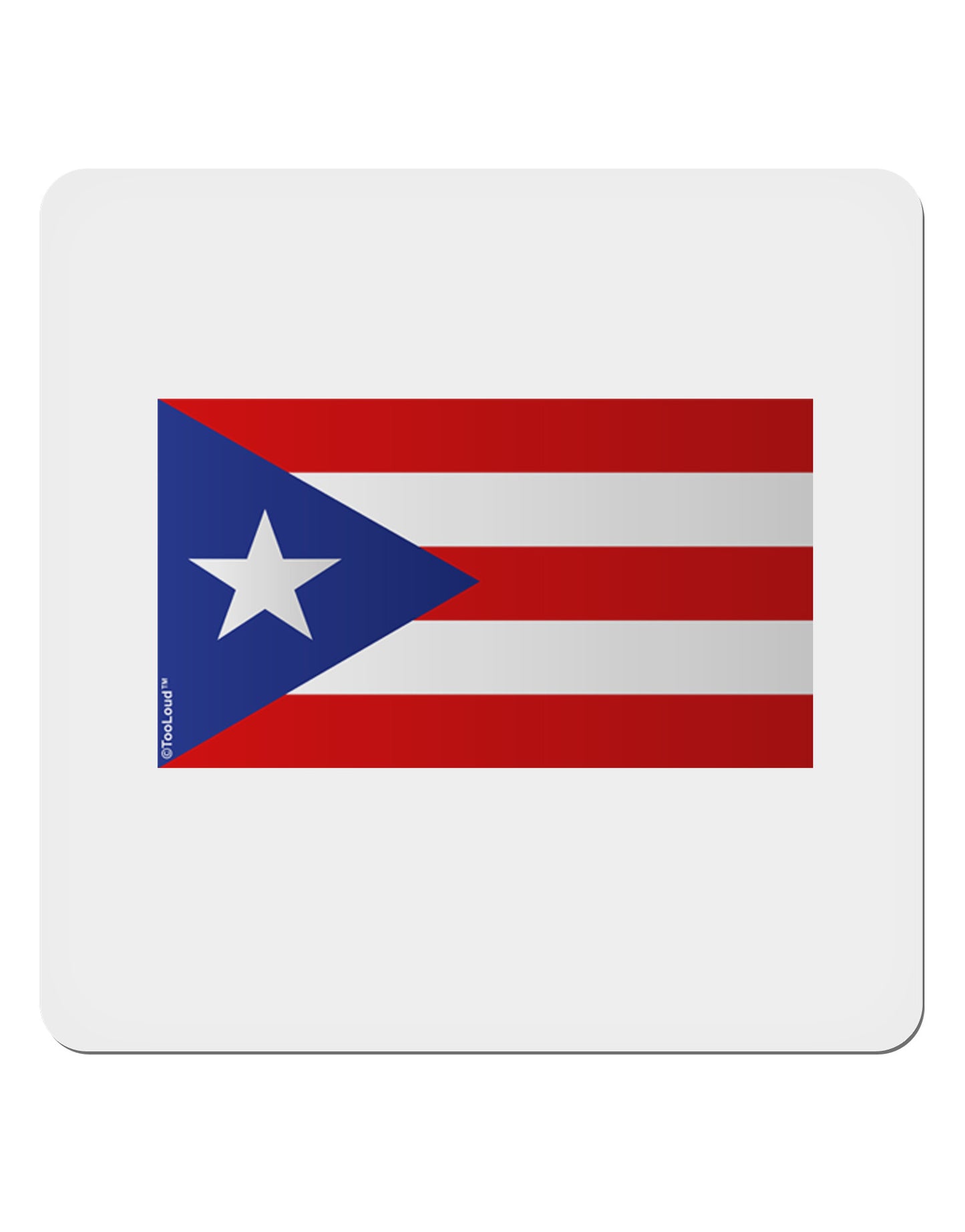 Puerto Rico Flag 4x4" Square Sticker-Stickers-TooLoud-1-Davson Sales