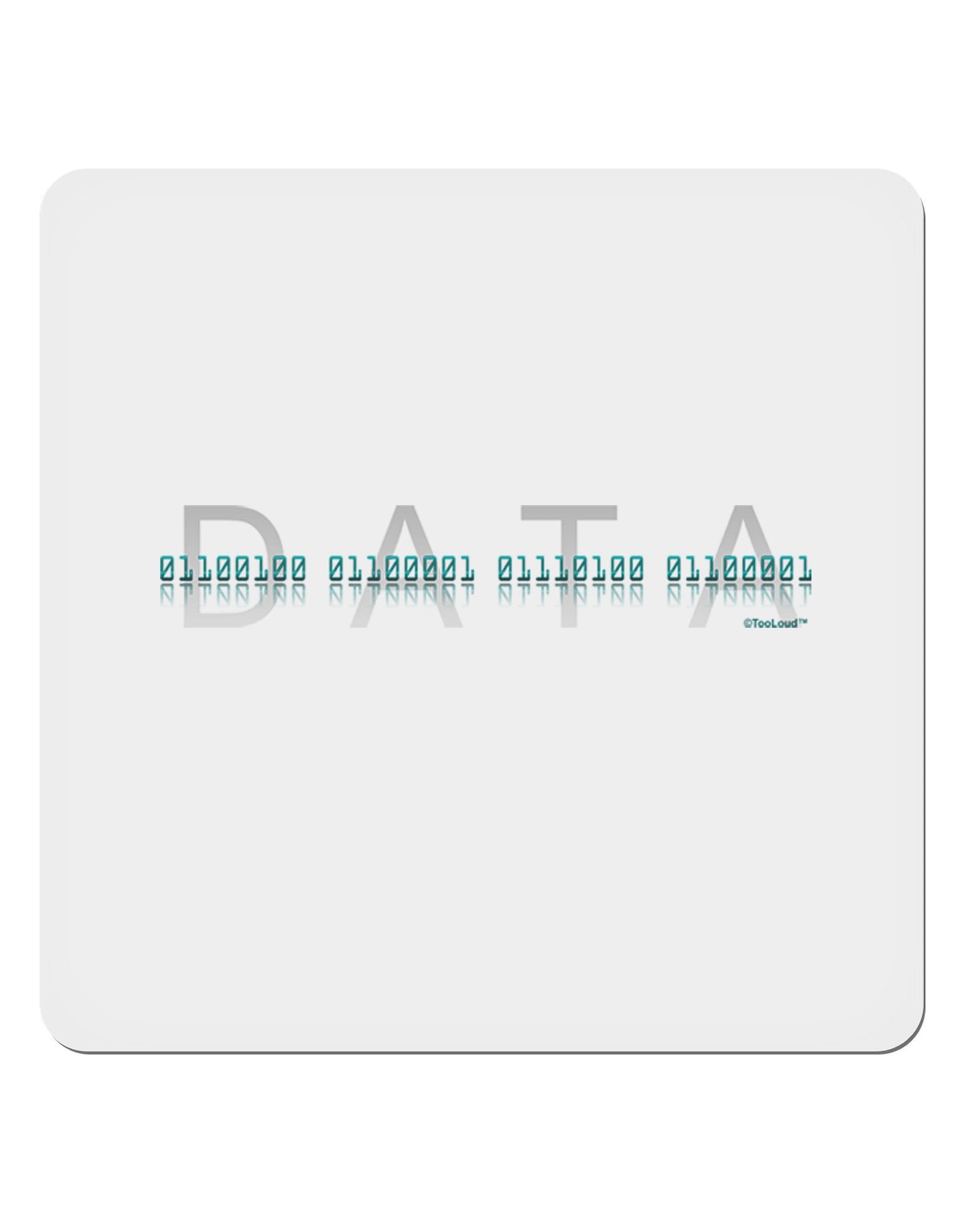 Binary Data Blue 4x4" Square Sticker-Stickers-TooLoud-4-Davson Sales