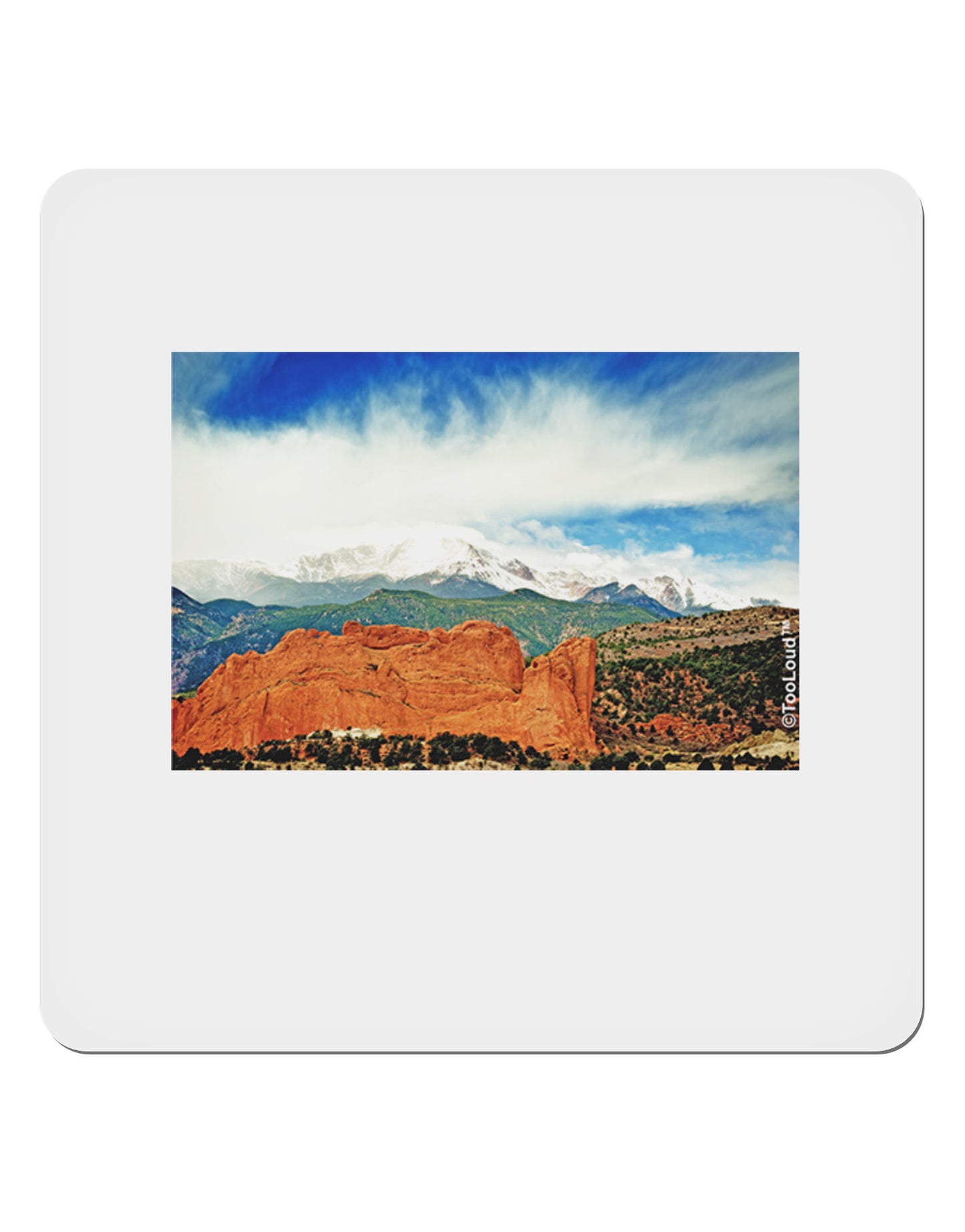 CO Beautiful View 4x4" Square Sticker-Stickers-TooLoud-1-Davson Sales