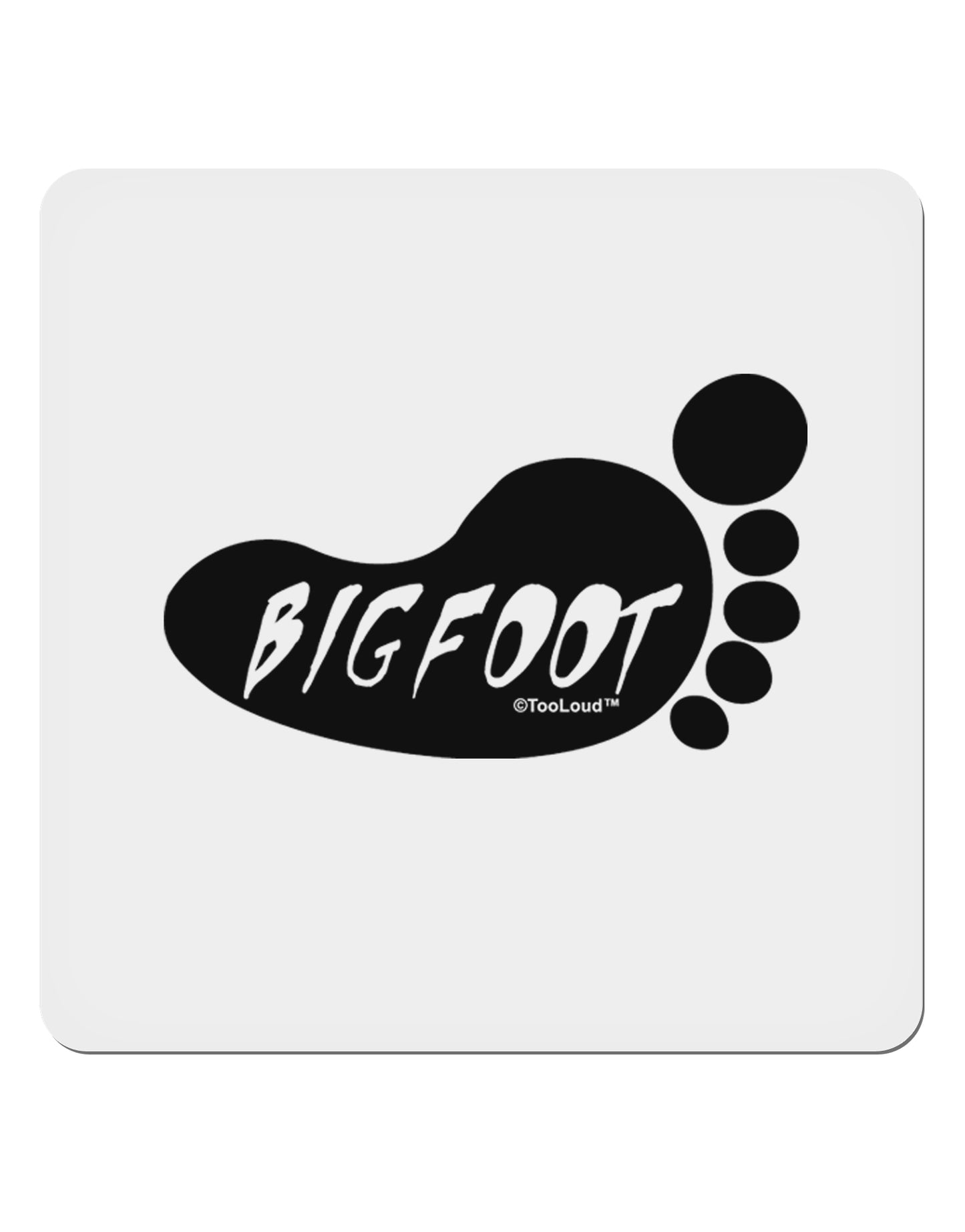 Bigfoot 4x4" Square Sticker 4 Pieces-Stickers-TooLoud-White-Davson Sales
