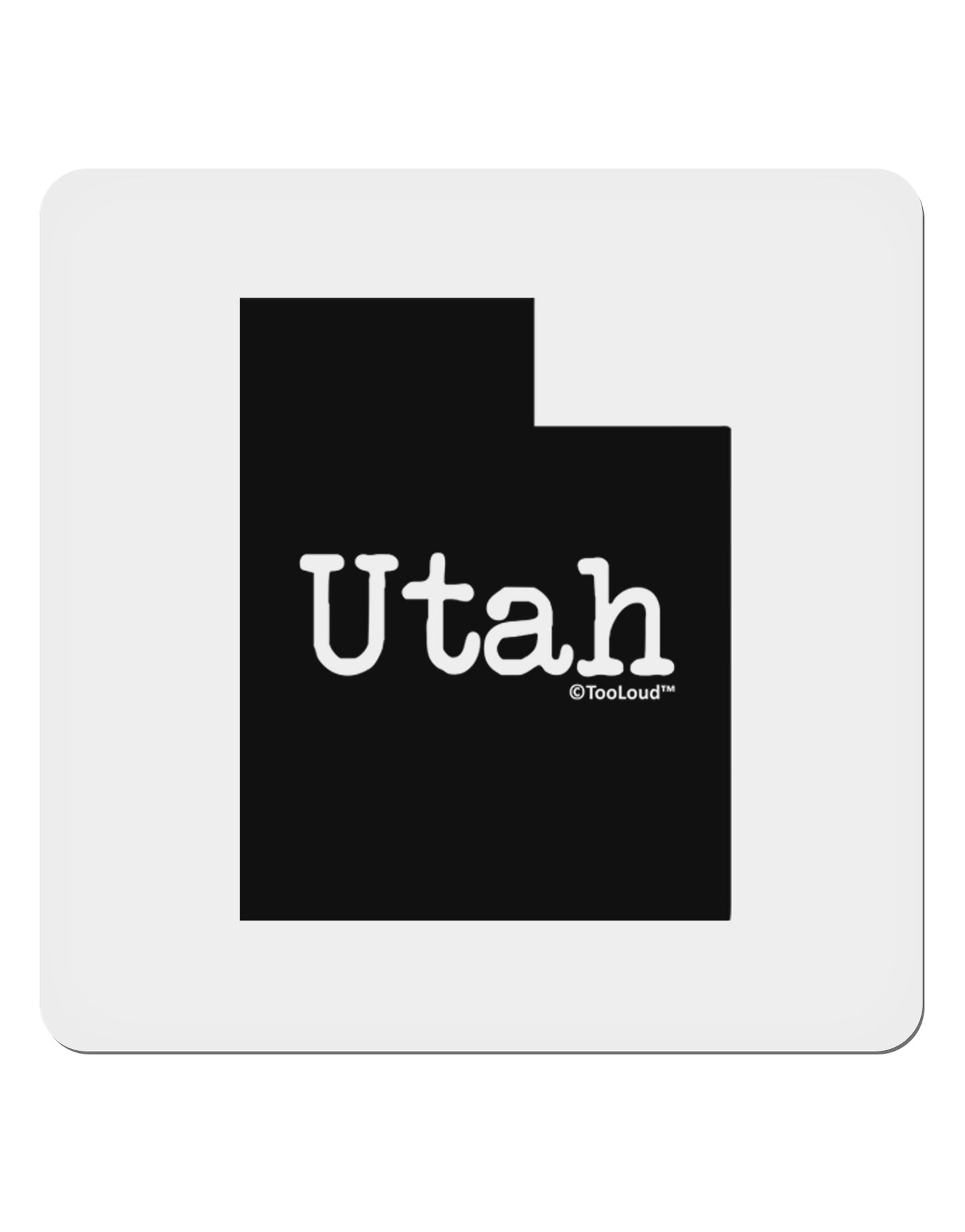 Utah - United States Shape 4x4" Square Sticker 4 Pieces-Stickers-TooLoud-White-Davson Sales