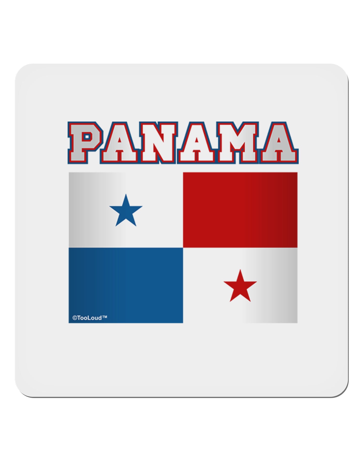 Panama Flag 4x4" Square Sticker-Stickers-TooLoud-1-Davson Sales