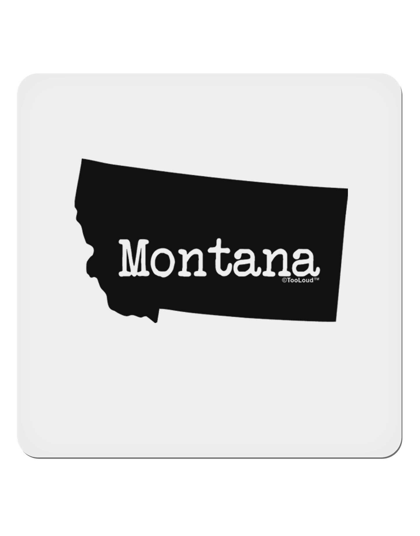 Montana - United States Shape 4x4" Square Sticker 4 Pieces-Stickers-TooLoud-White-Davson Sales