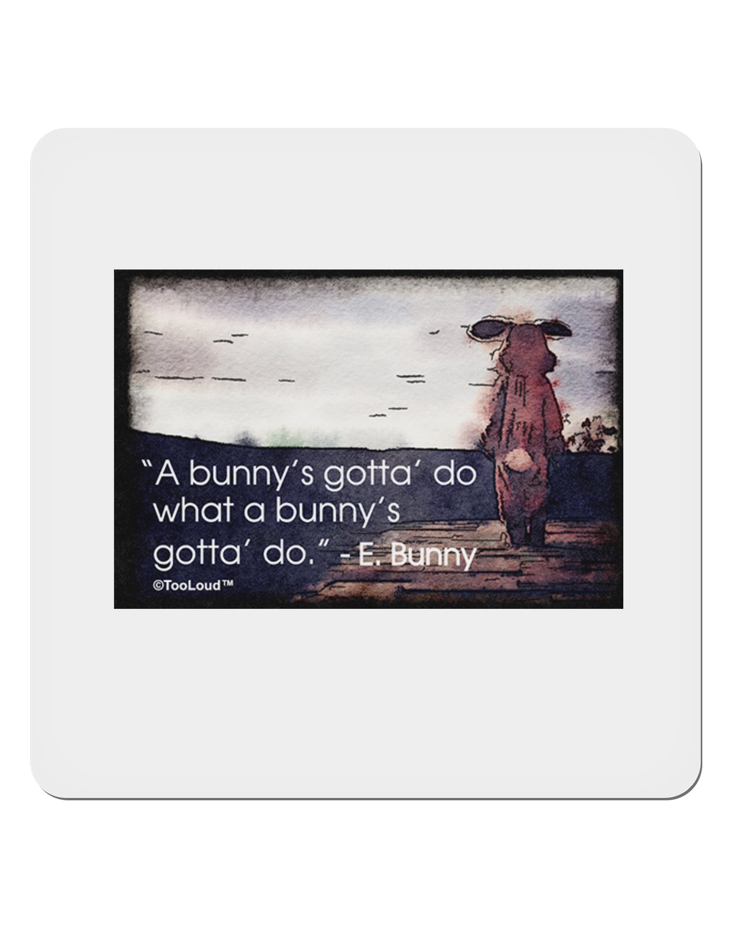 A Bunny's Gotta Do - Easter Bunny 4x4" Square Sticker 4 Pieces-Stickers-TooLoud-White-Davson Sales