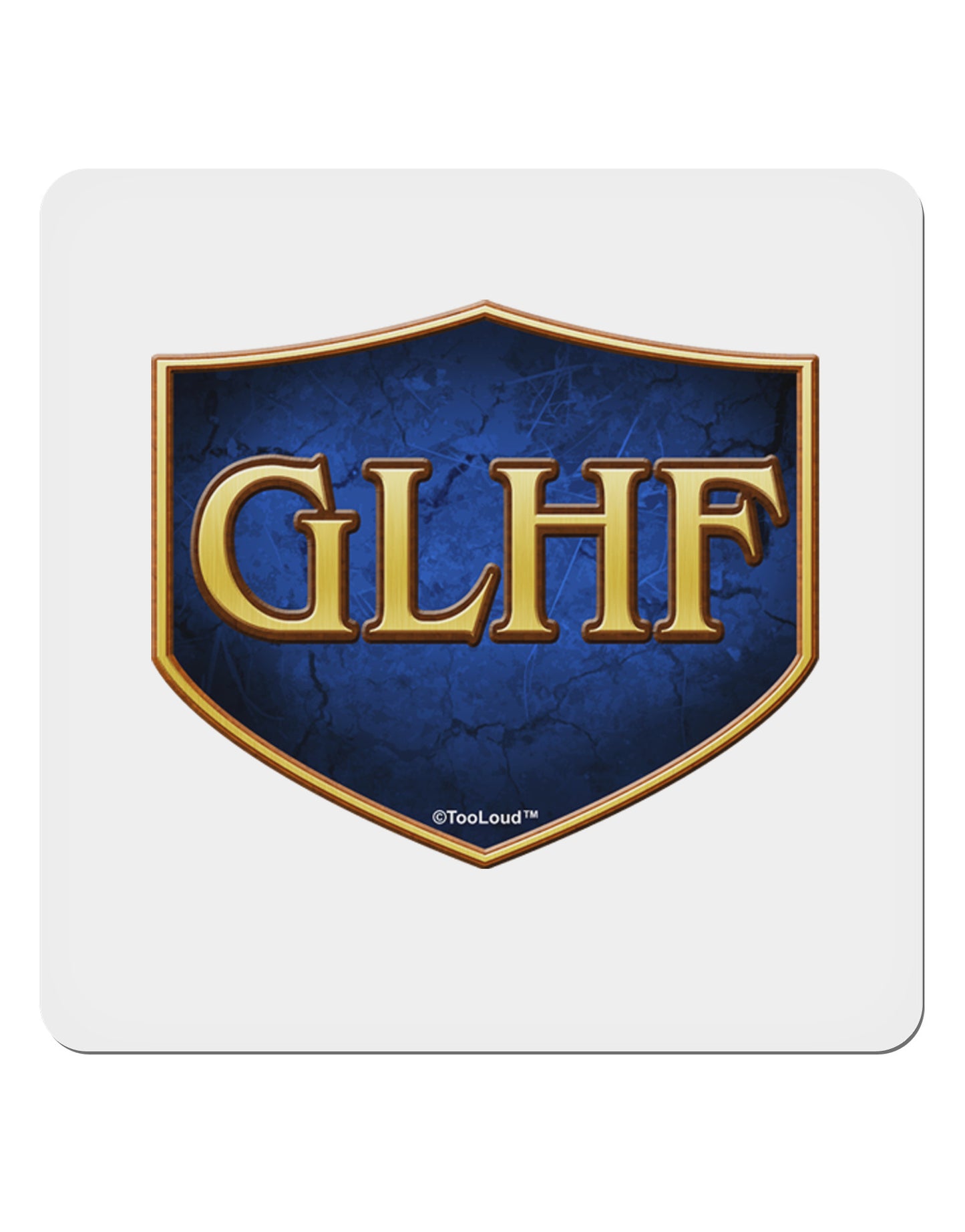 GLHF - Good Luck Have Fun 4x4" Square Sticker 4 Pieces-Stickers-TooLoud-White-Davson Sales