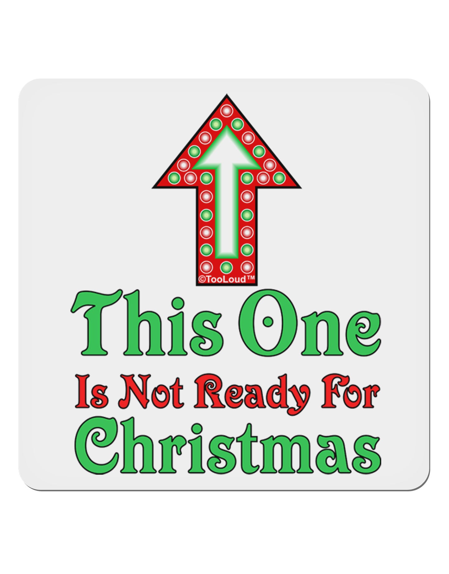 This Guy Is Not Ready For Christmas 4x4" Square Sticker 4 Pieces-Stickers-TooLoud-White-Davson Sales
