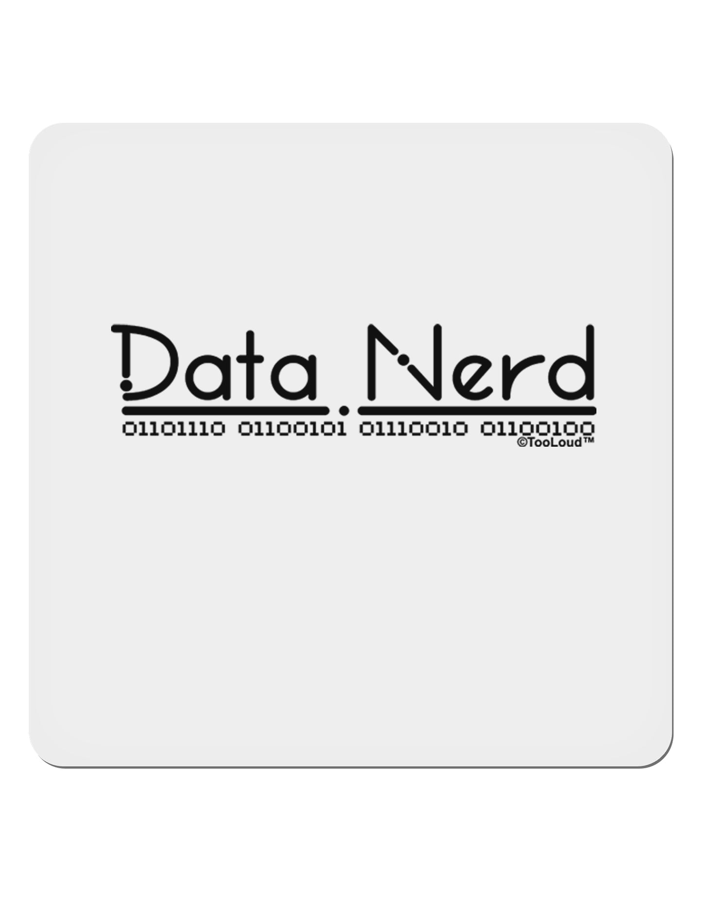 Data Nerd 4x4" Square Sticker 4 Pieces-Stickers-TooLoud-White-Davson Sales
