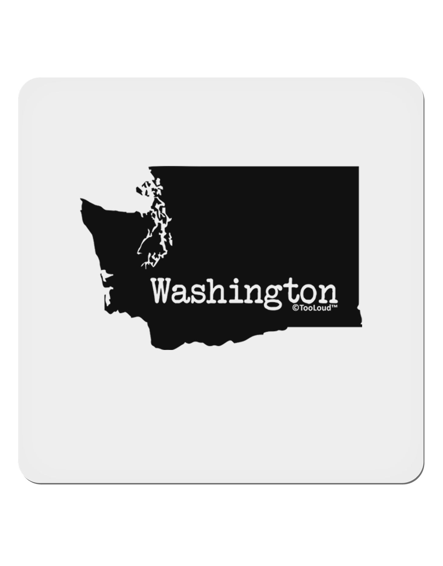 Washington - United States Shape 4x4" Square Sticker 4 Pieces-Stickers-TooLoud-White-Davson Sales