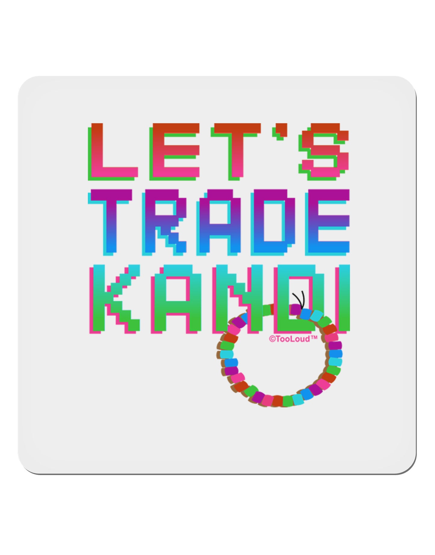 Let's Trade Kandi 4x4" Square Sticker 4 Pieces-Stickers-TooLoud-White-Davson Sales