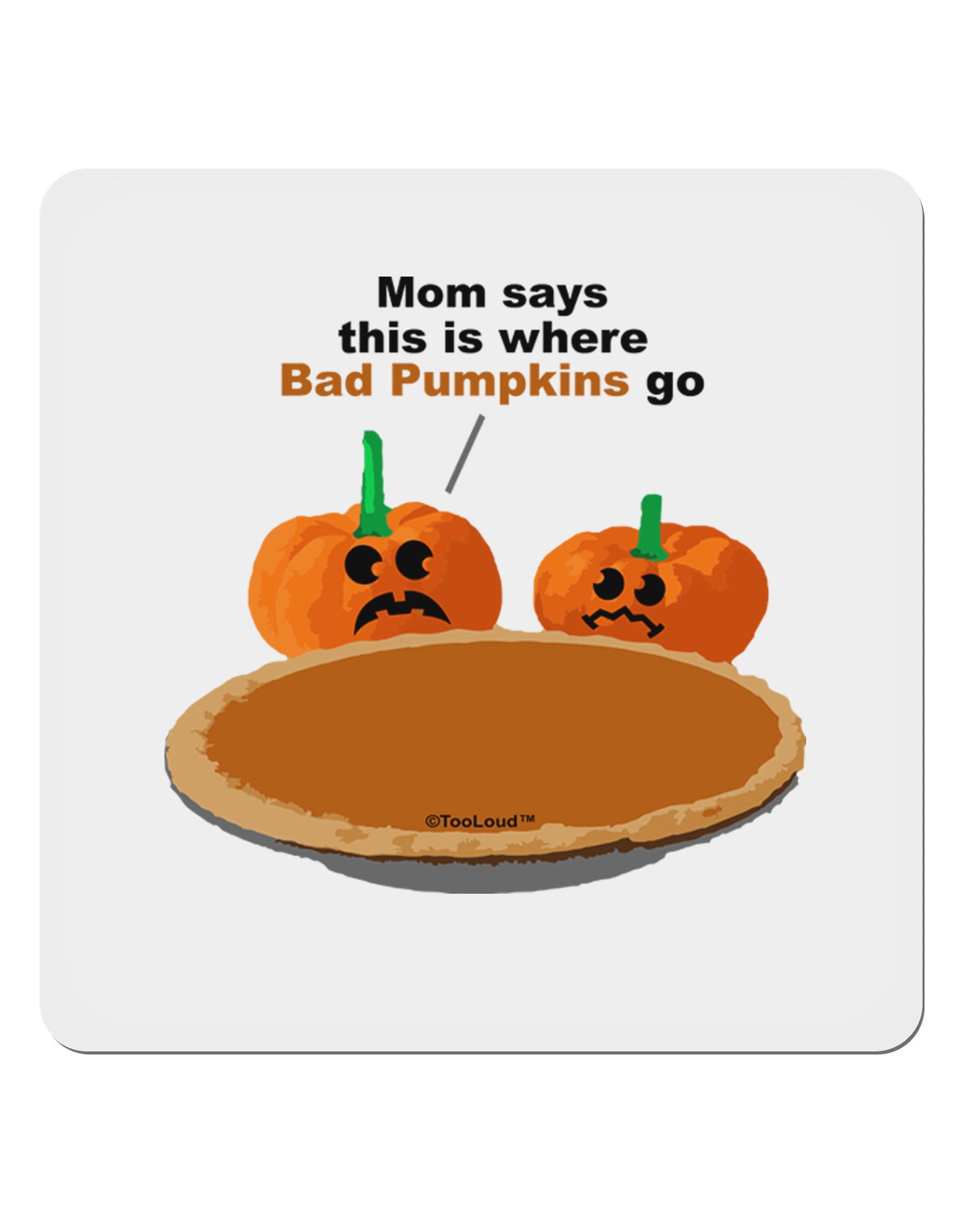 Where Bad Pumpkins Go 4x4" Square Sticker 4 Pieces-Stickers-TooLoud-White-Davson Sales