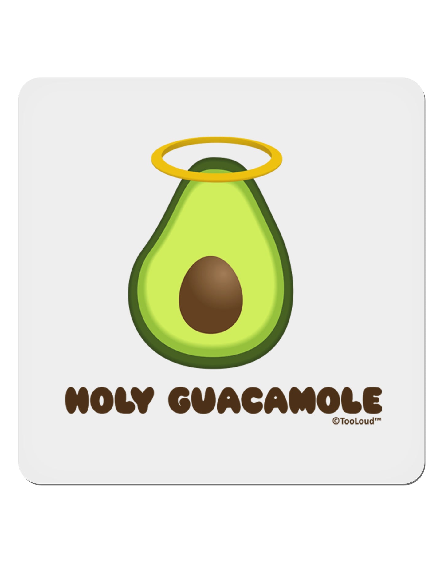Holy Guacamole Design 4x4" Square Sticker 4 Pieces-Stickers-TooLoud-White-Davson Sales