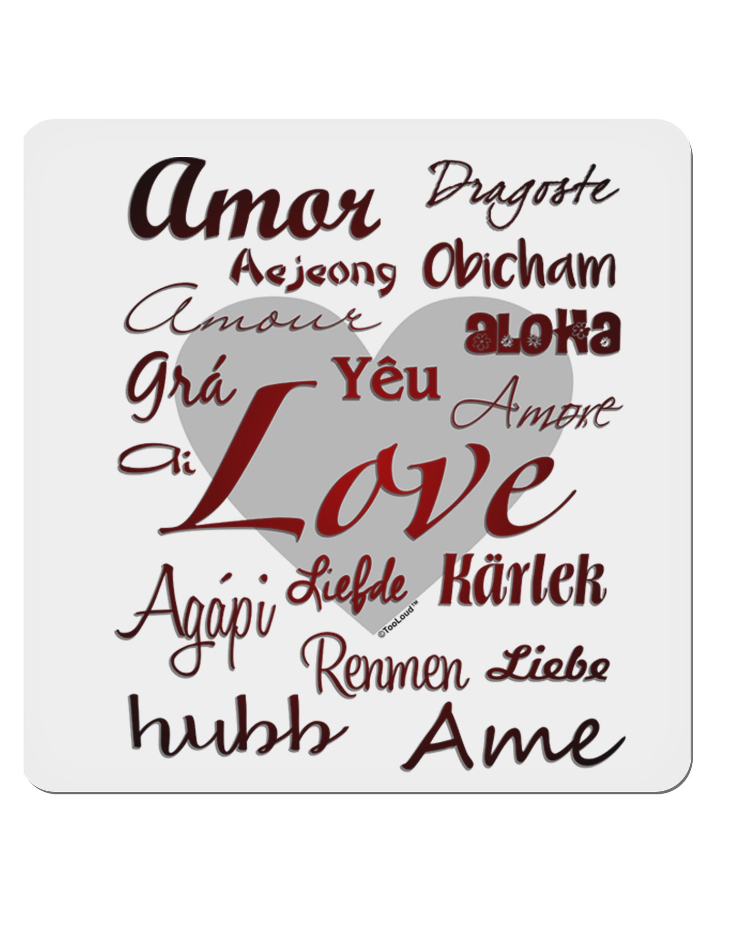 Love Languages 4x4" Square Sticker-Stickers-TooLoud-1-Davson Sales