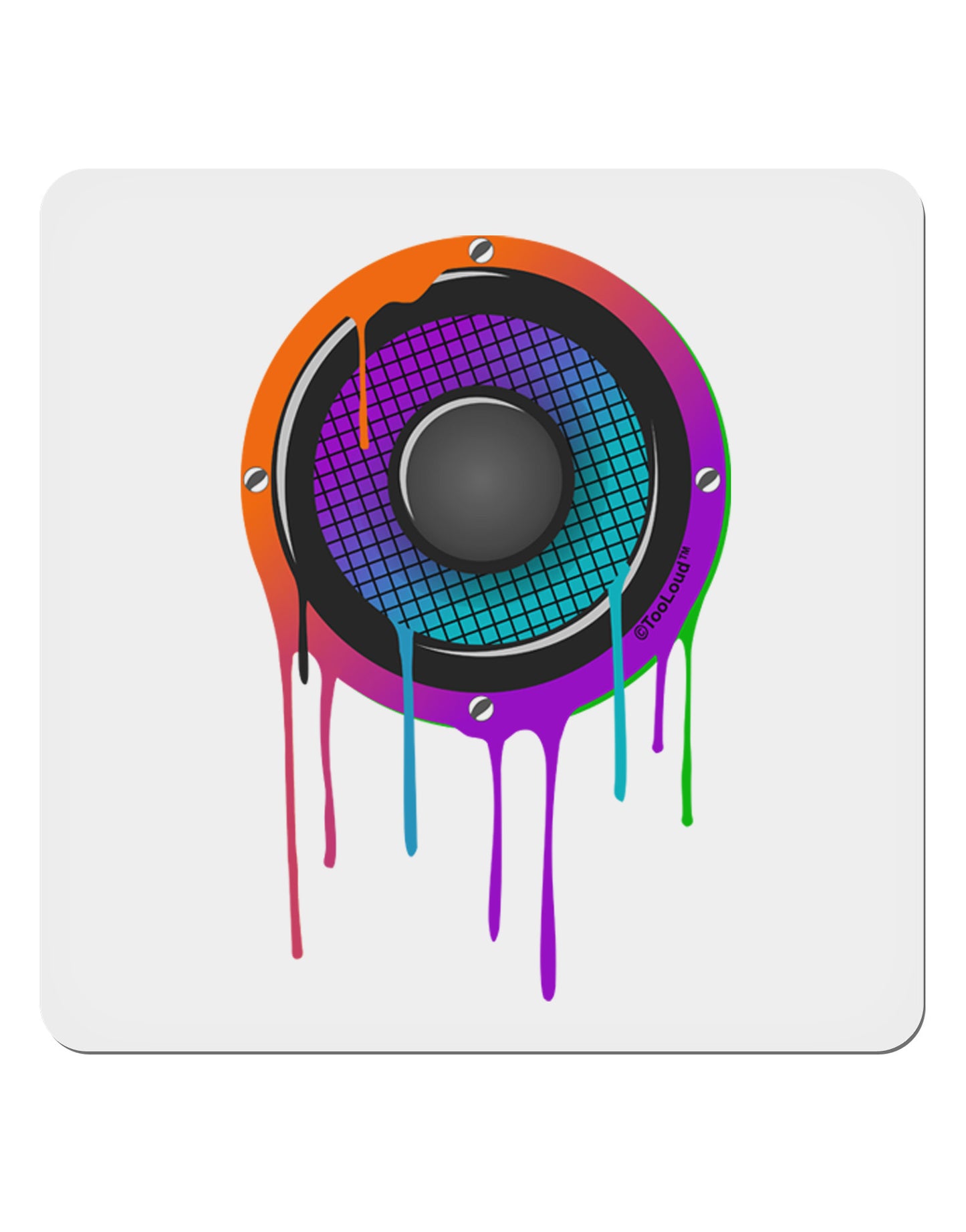 Paint Drips Speaker 4x4" Square Sticker-Stickers-TooLoud-1-Davson Sales