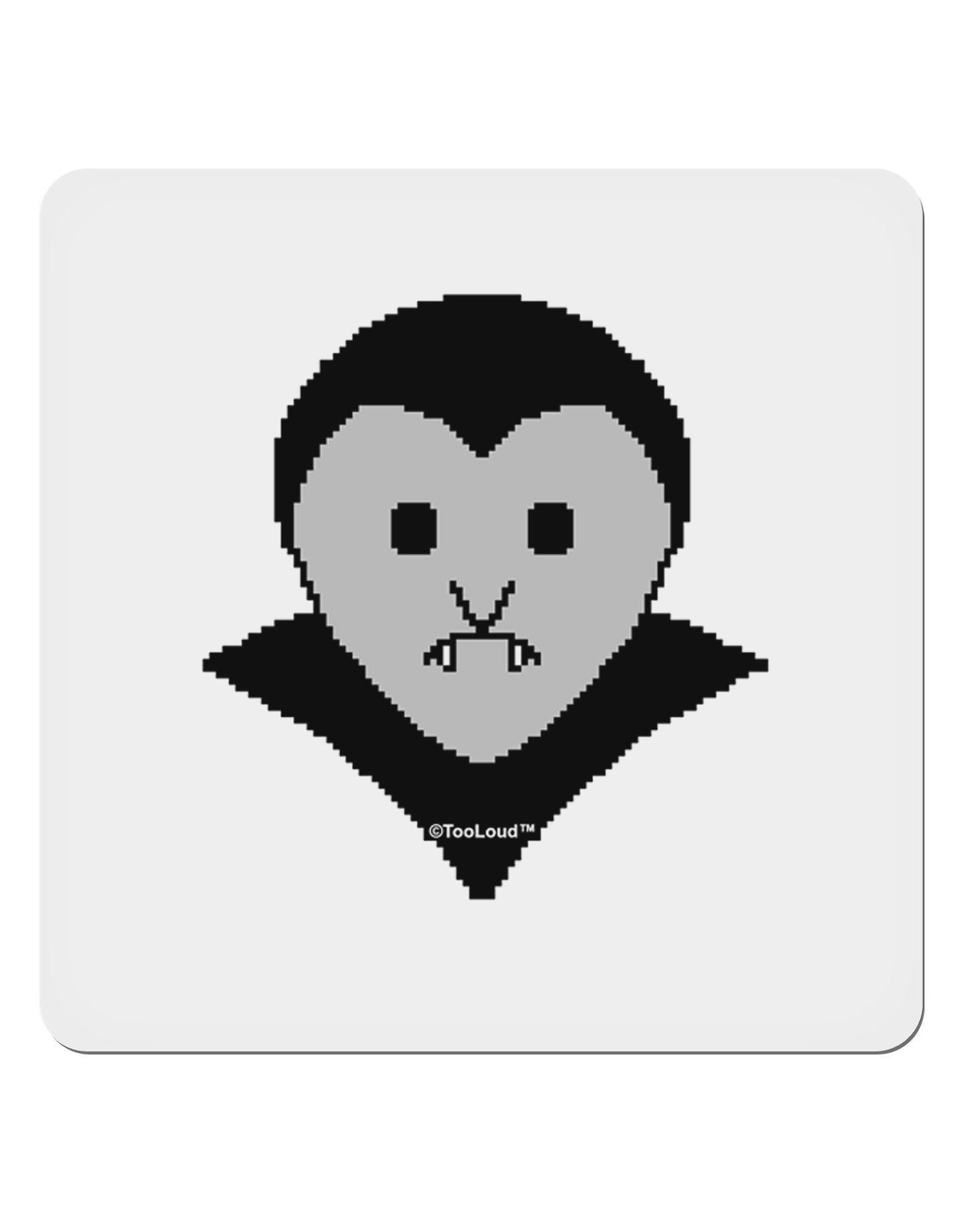 Cute Pixel Vampire Male 4x4" Square Sticker 4 Pieces-Stickers-TooLoud-White-Davson Sales
